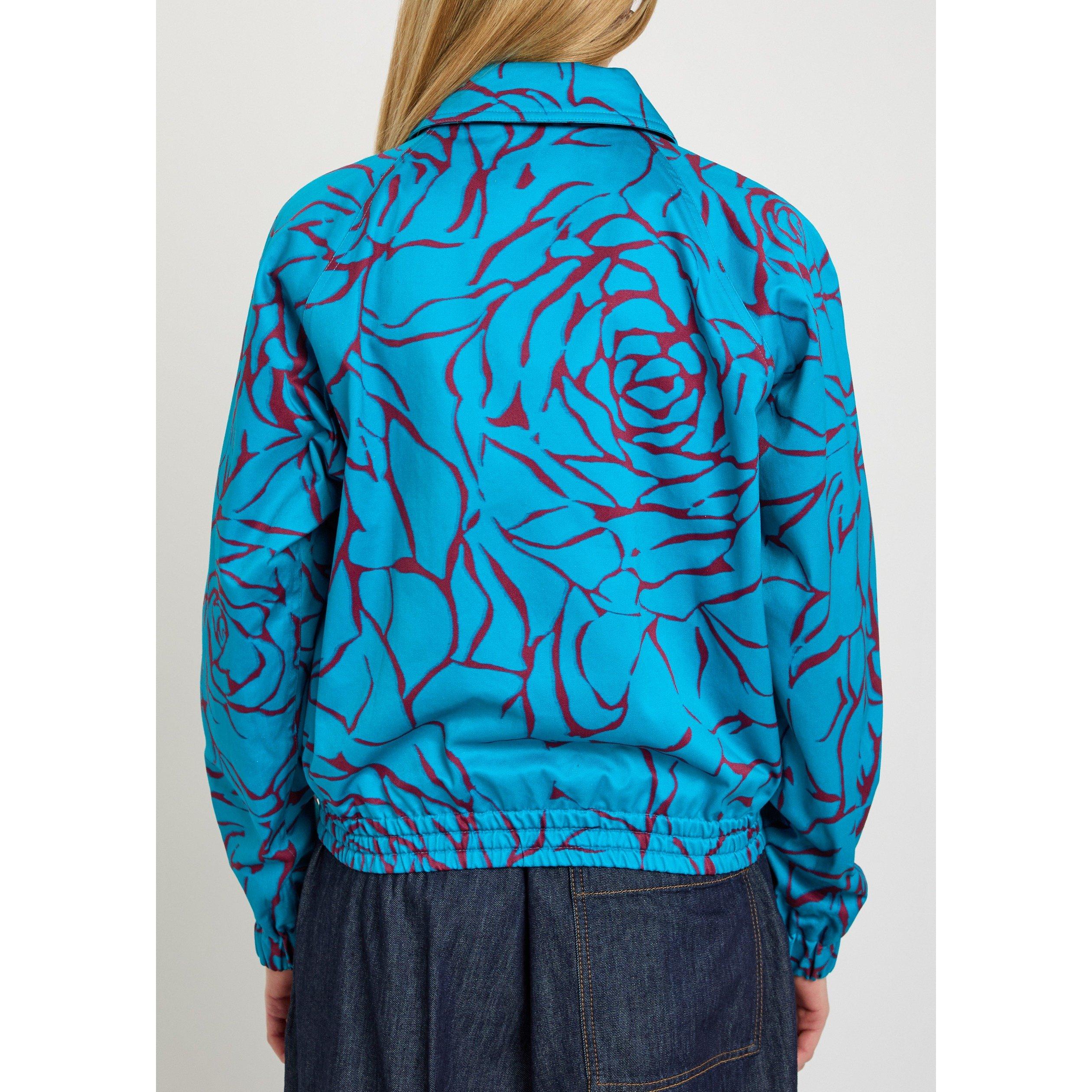 TURQUOISE - Dries Van Noten - Women's Viinnia Reversible Cotton Bomber Jacket - 3