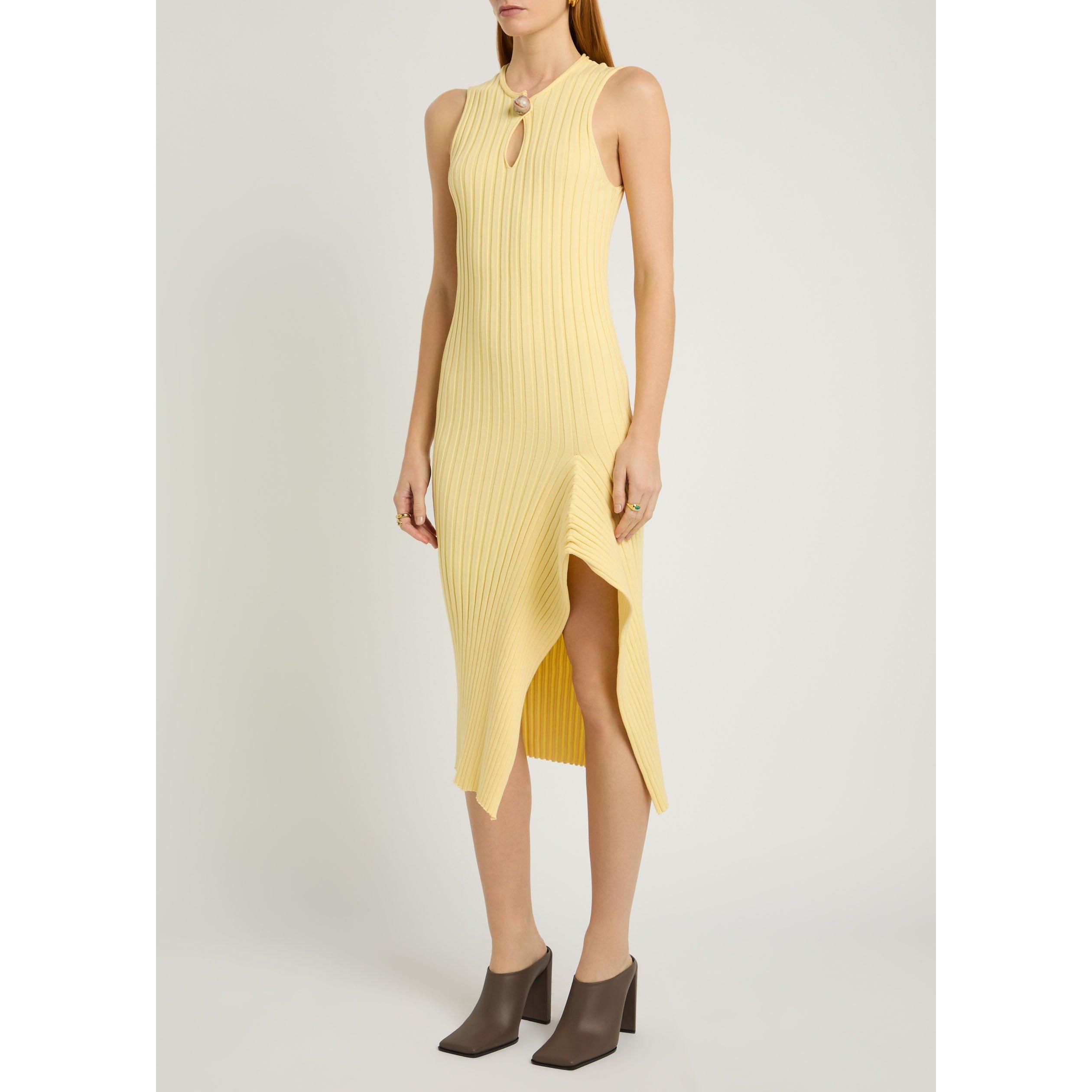 YELLOW - Stella McCartney - COTTON RIBBED DRESS - 2