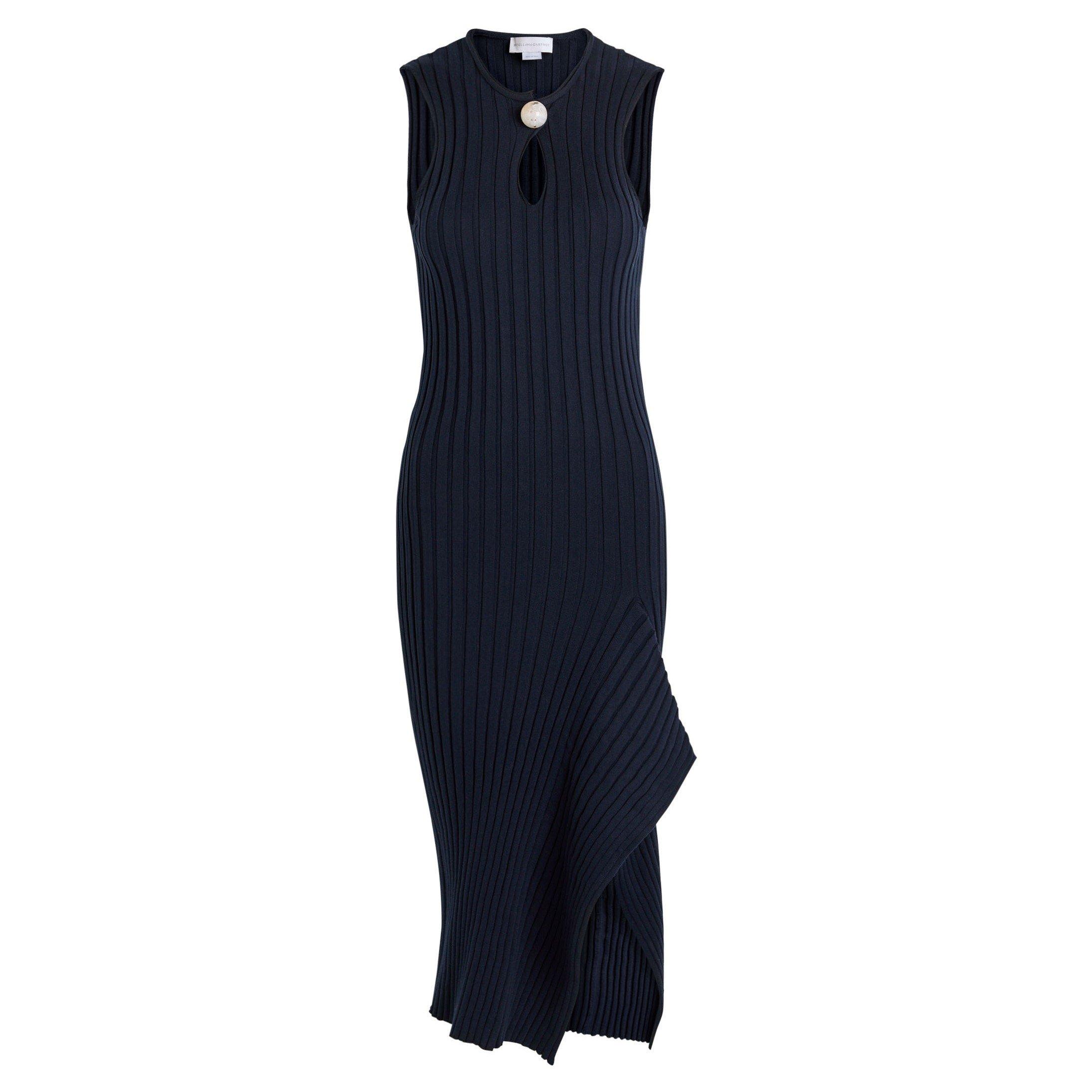 NAVY - Stella McCartney - COTTON RIBBED DRESS - 1