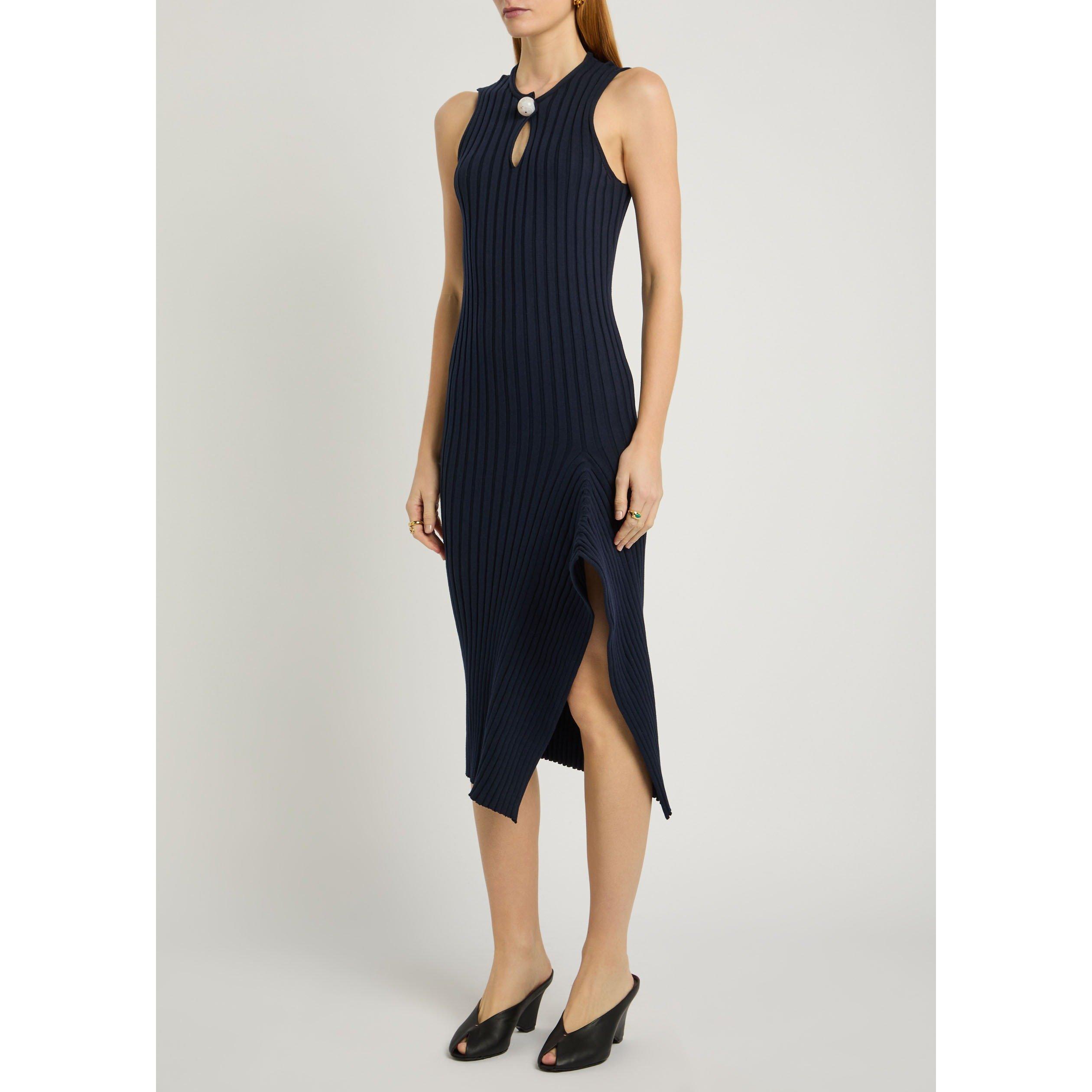 NAVY - Stella McCartney - COTTON RIBBED DRESS - 2
