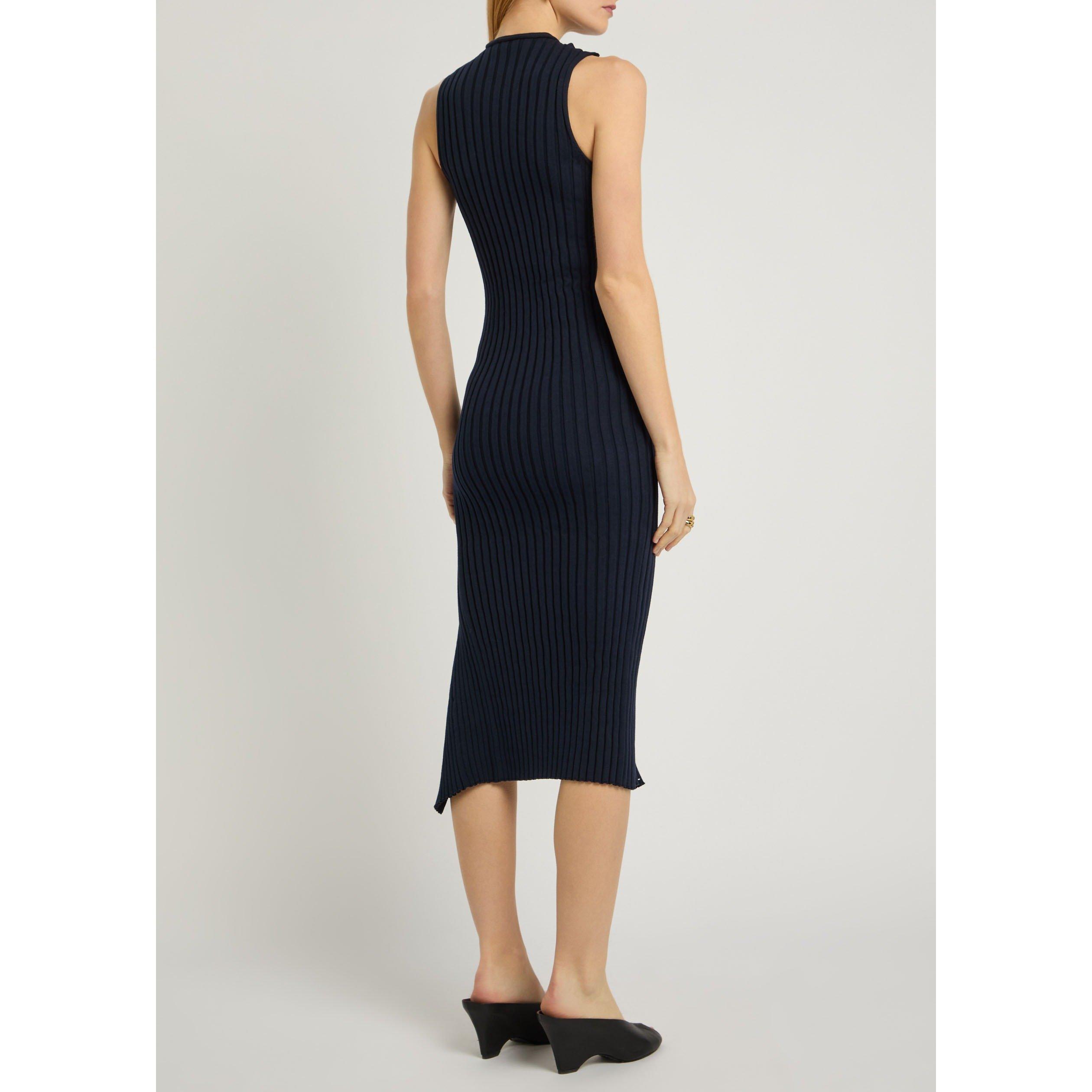 NAVY - Stella McCartney - COTTON RIBBED DRESS - 3