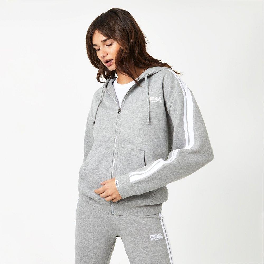 Grey Marl - Lonsdale - Zip Hoodie - 2