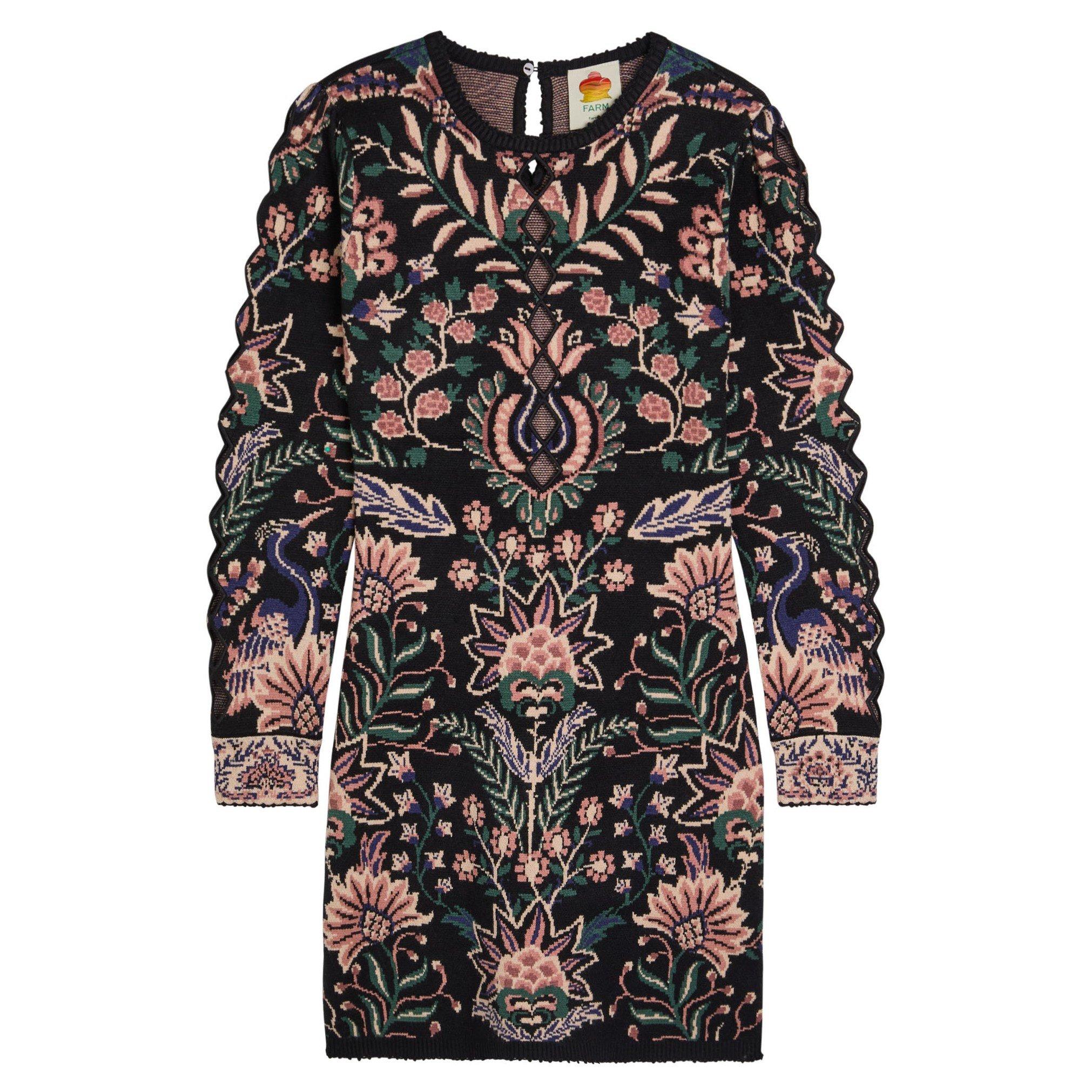 BLACK AND OTHER - FARM Rio - SD MARVELOUS GARDEN KNIT DRESS