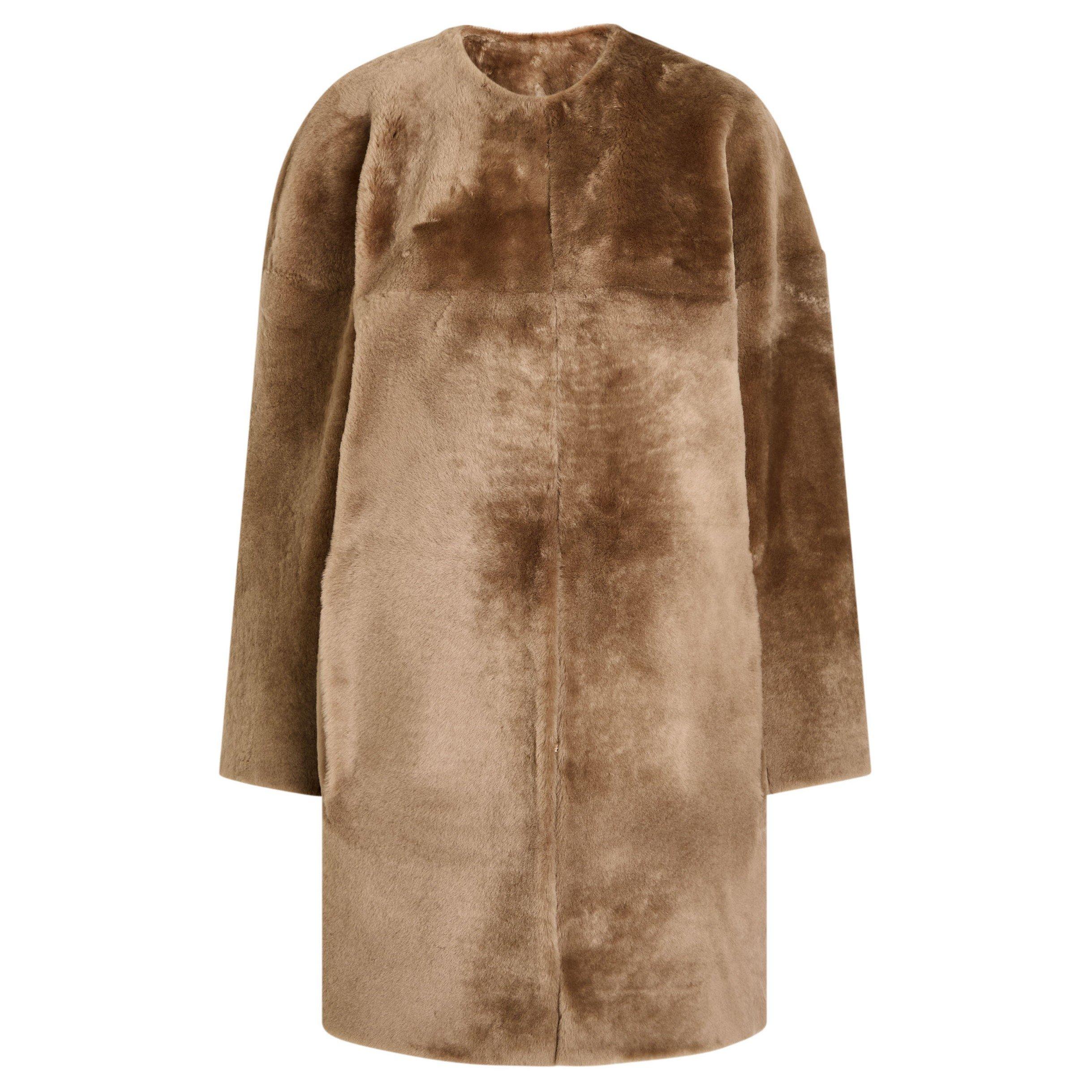 TAUPE - Tove - C ROISIN SHEARLING COAT - 1