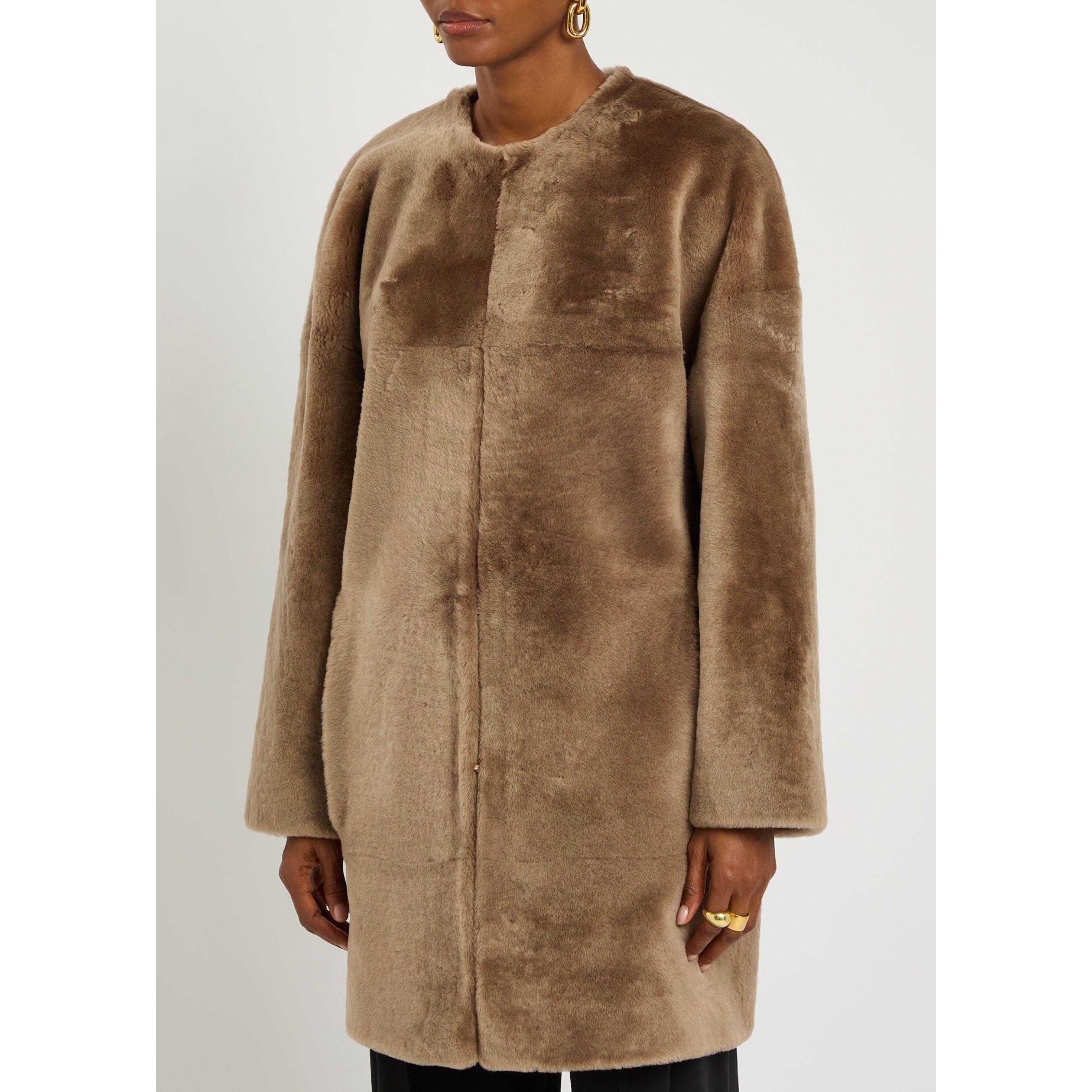 TAUPE - Tove - C ROISIN SHEARLING COAT - 2
