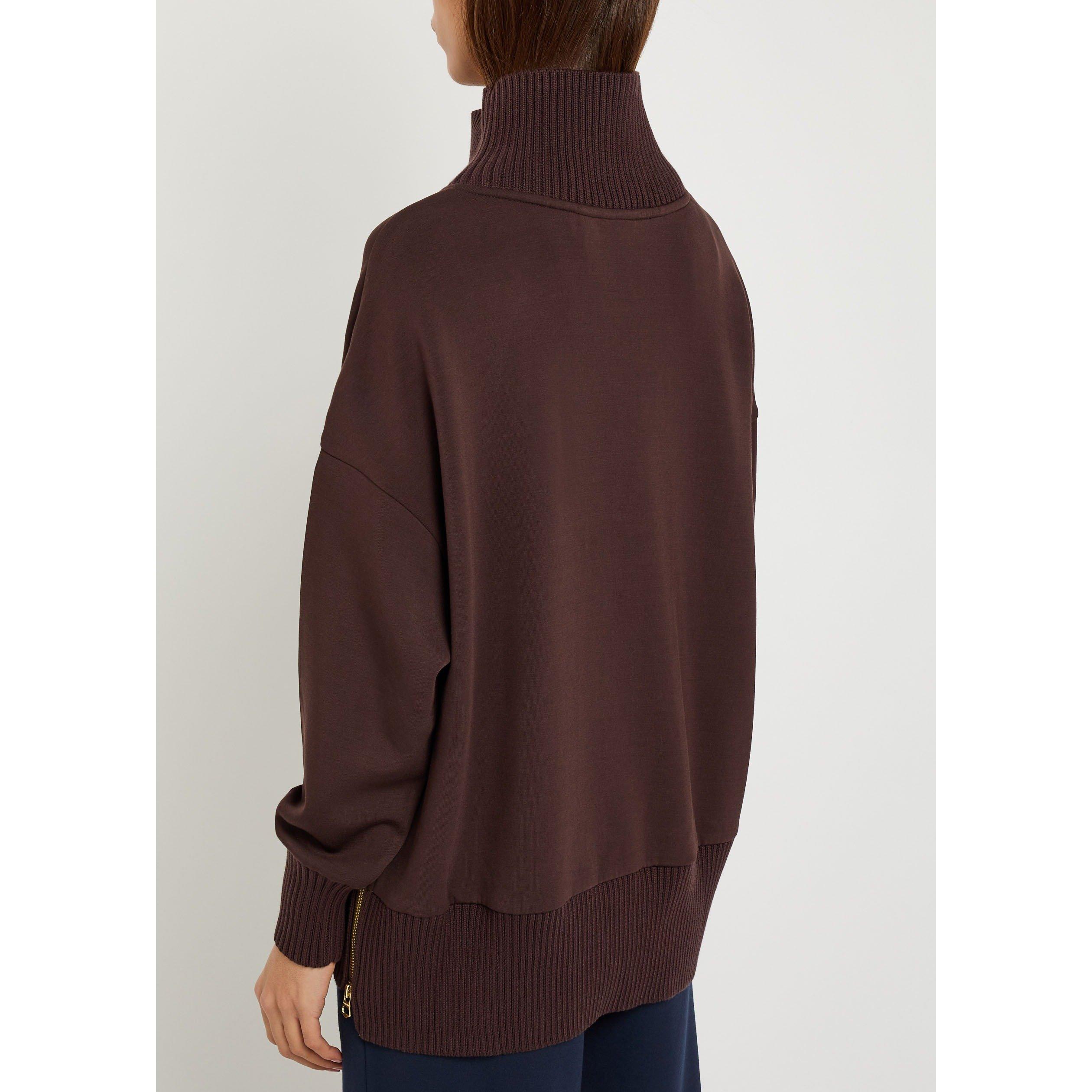 BROWN - Varley - Women's Barker High-Neck Sweatshirt - 3