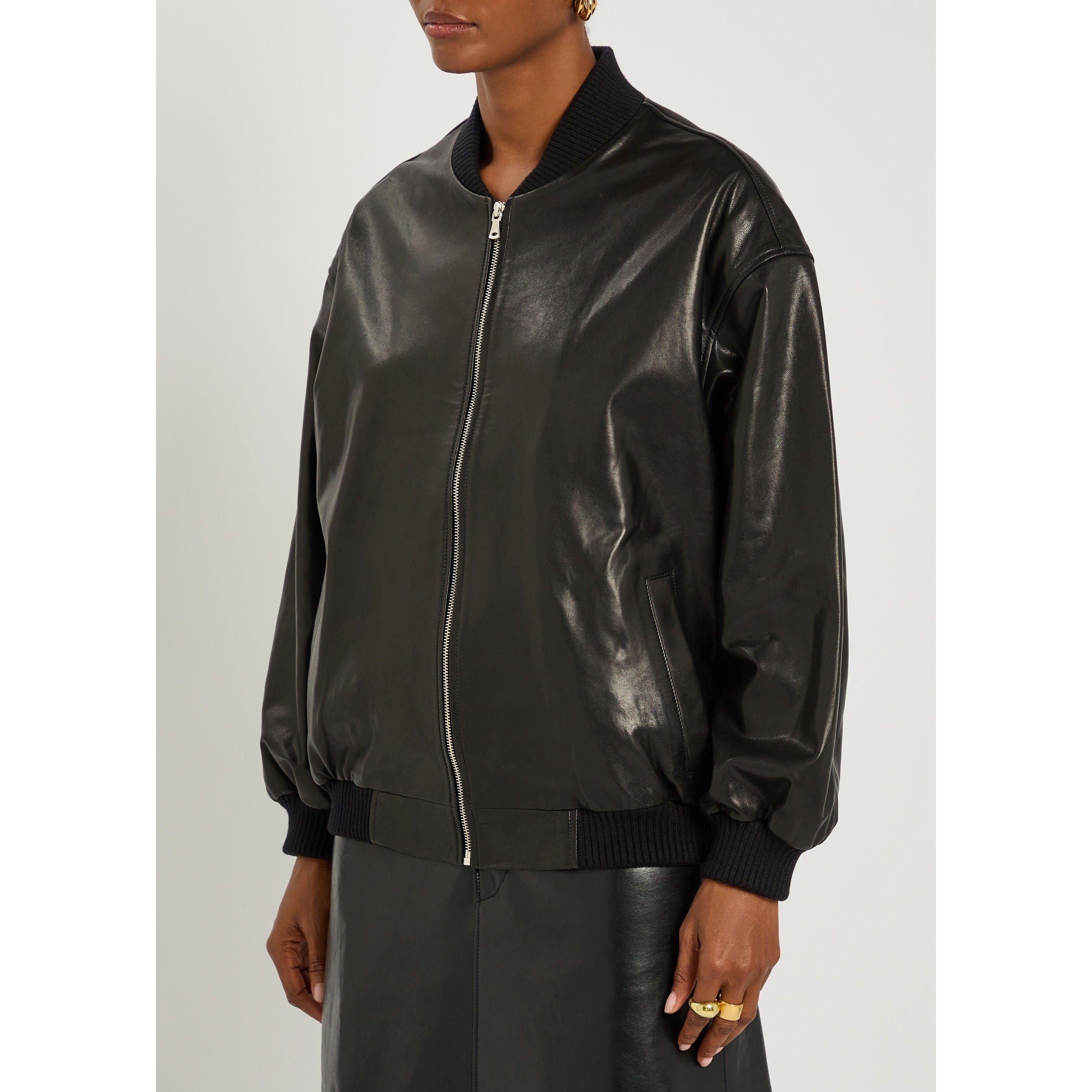BLACK - Nour Hammour - J MARLY LONG DB LEATHER JKT - 2