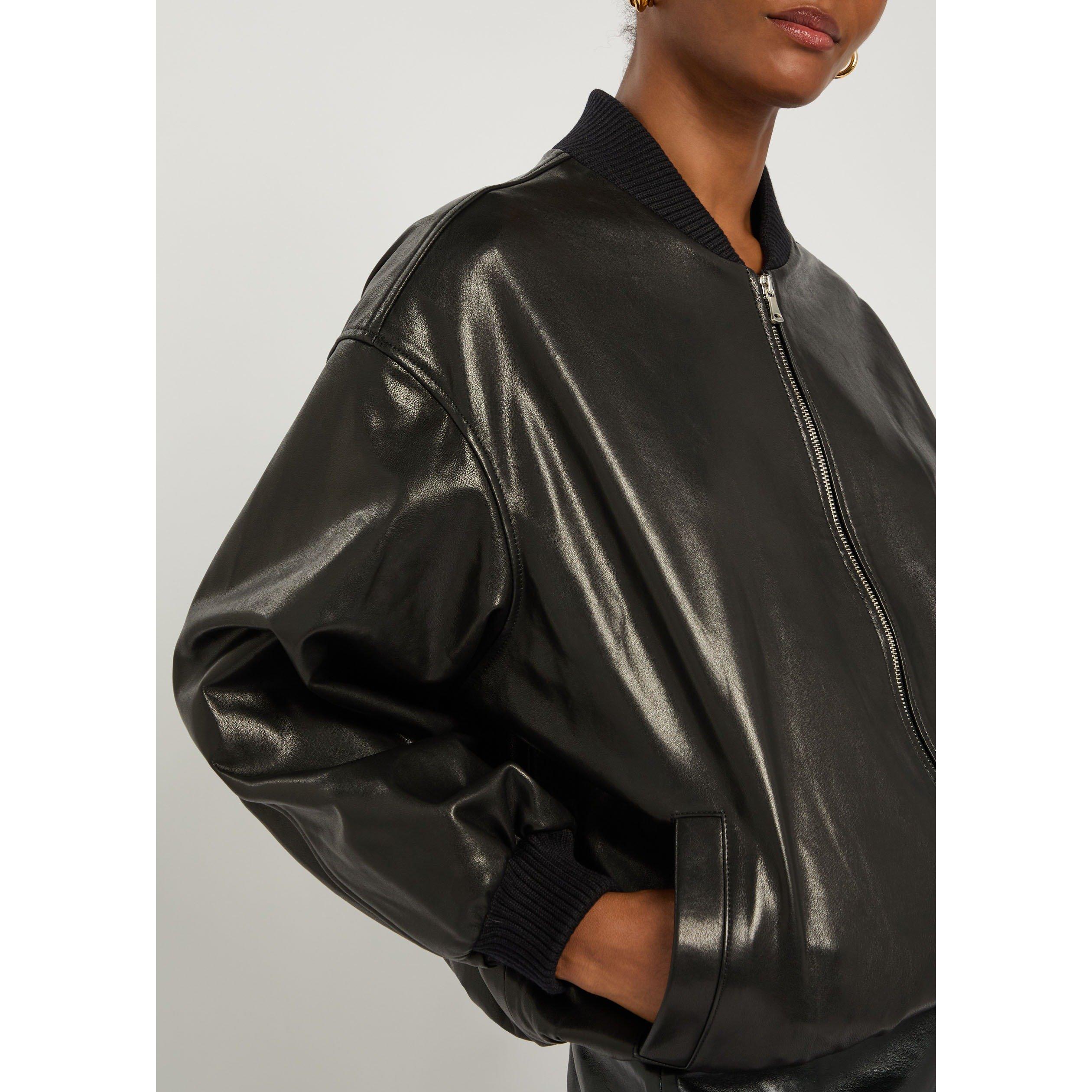 BLACK - Nour Hammour - J MARLY LONG DB LEATHER JKT - 4
