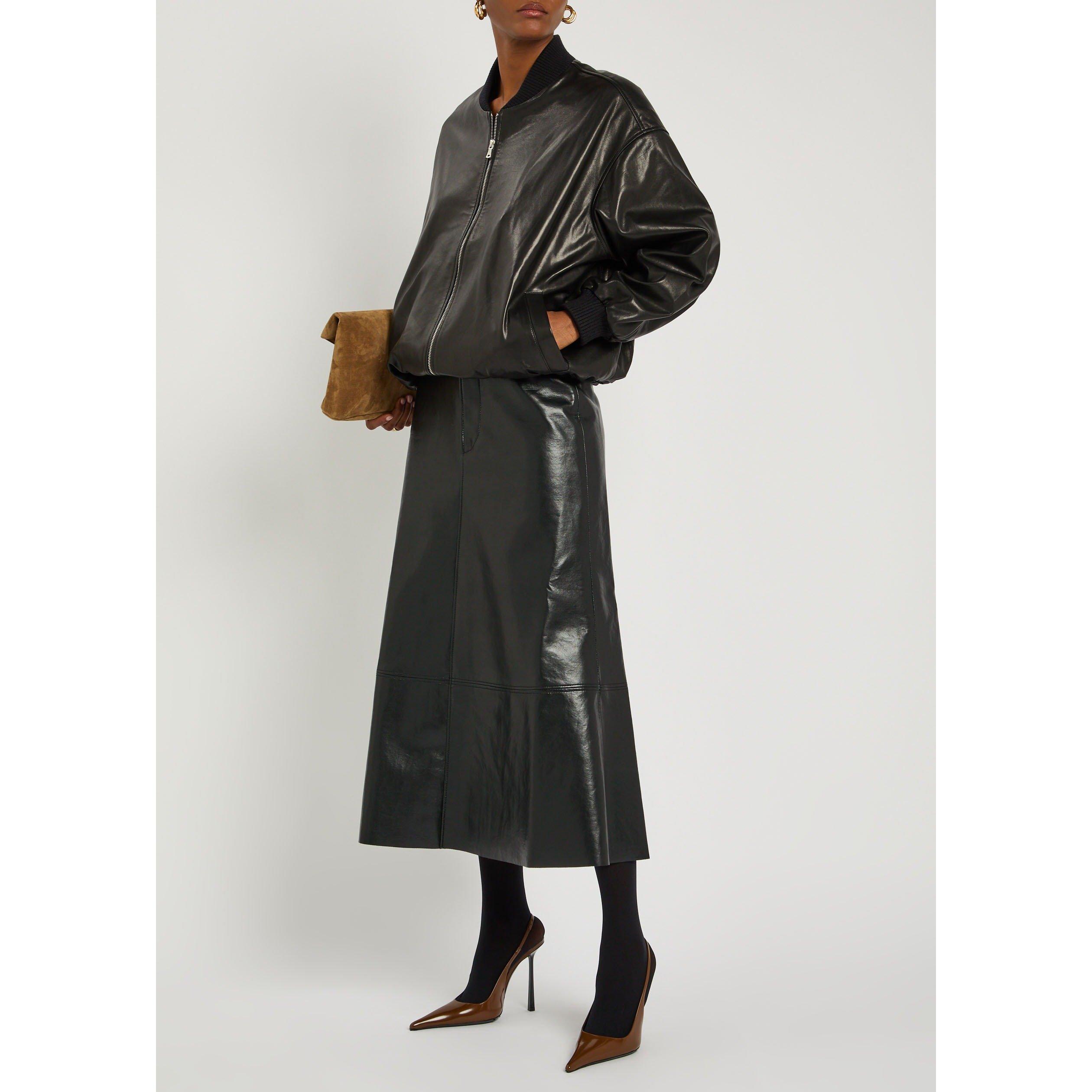 BLACK - Nour Hammour - J MARLY LONG DB LEATHER JKT - 5