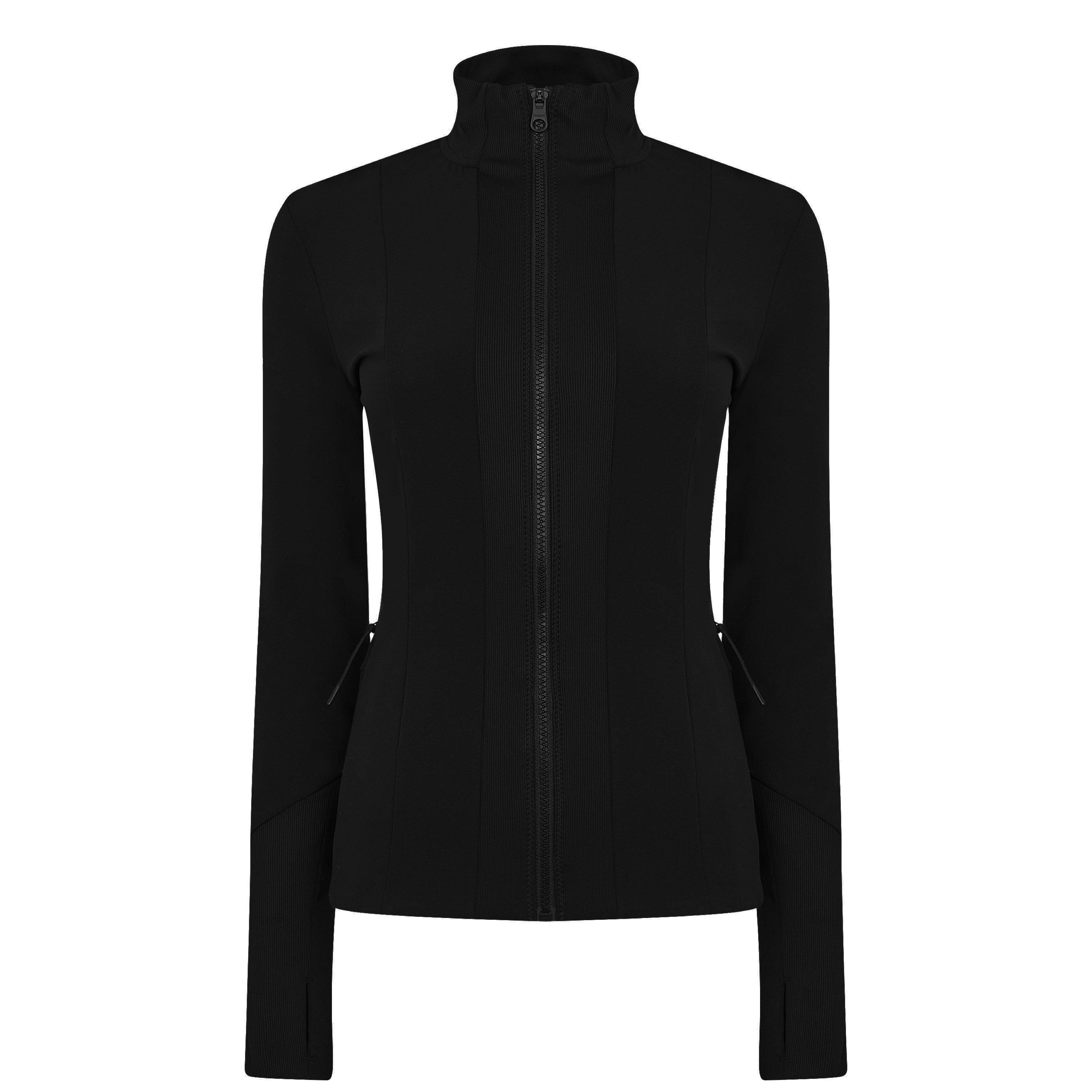 Black - Varley - Women's Maywood Water Resistant Long Sleeve Performance Training Jacket - 1
