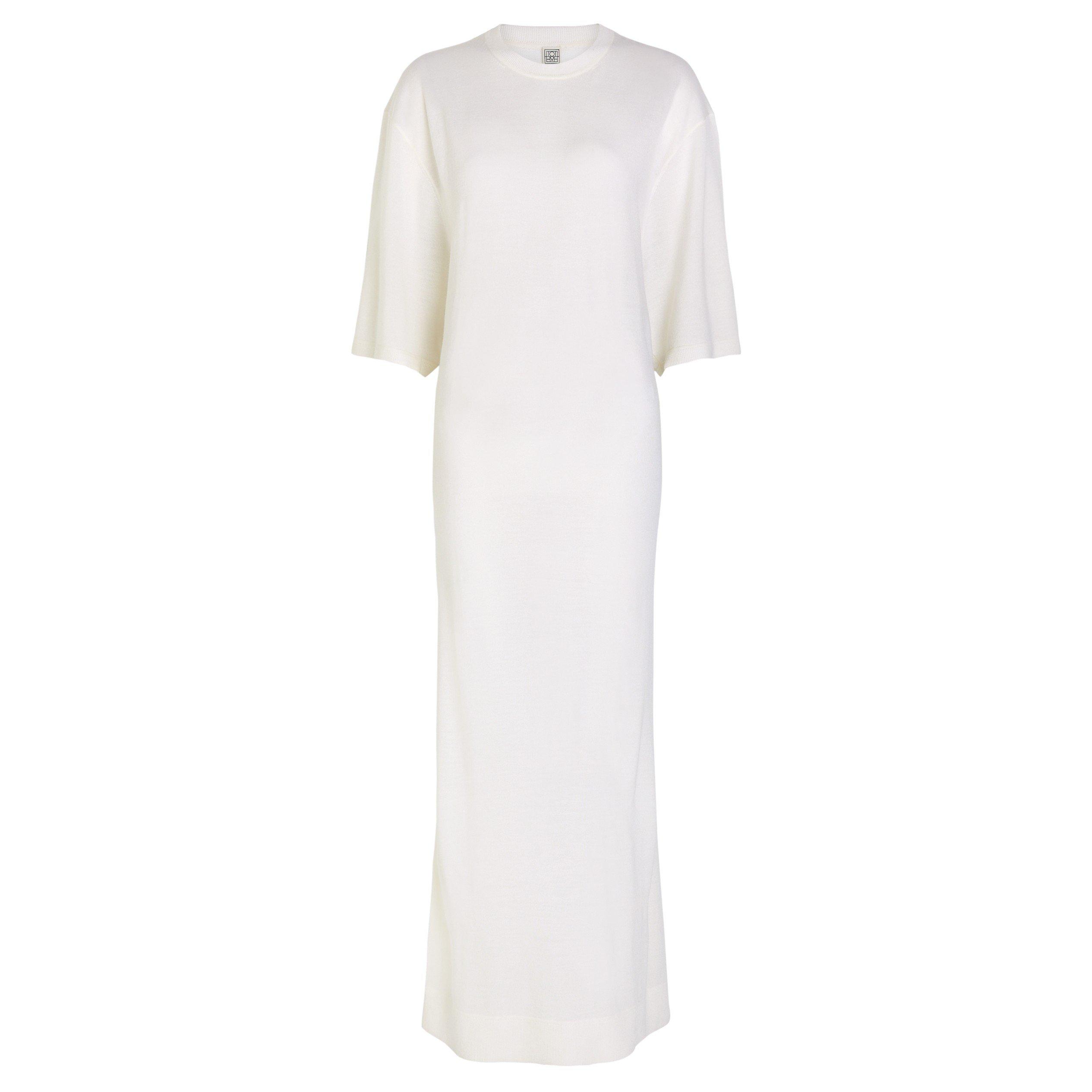 ECRU - Toteme - MERINO KNIT TEE DRESS - 1