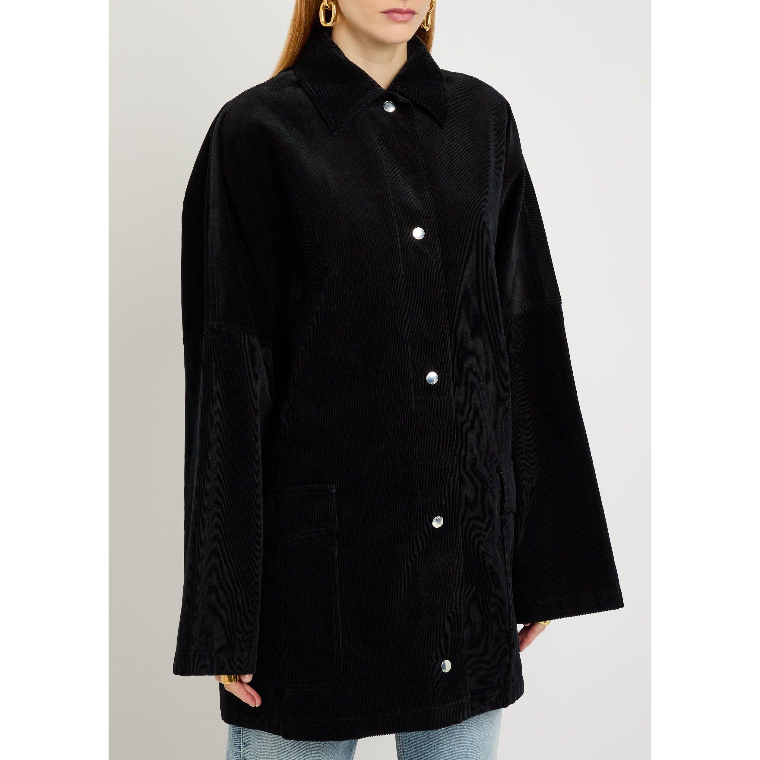BLACK - Toteme - Women's Cotton Corduroy Overshirt - 2