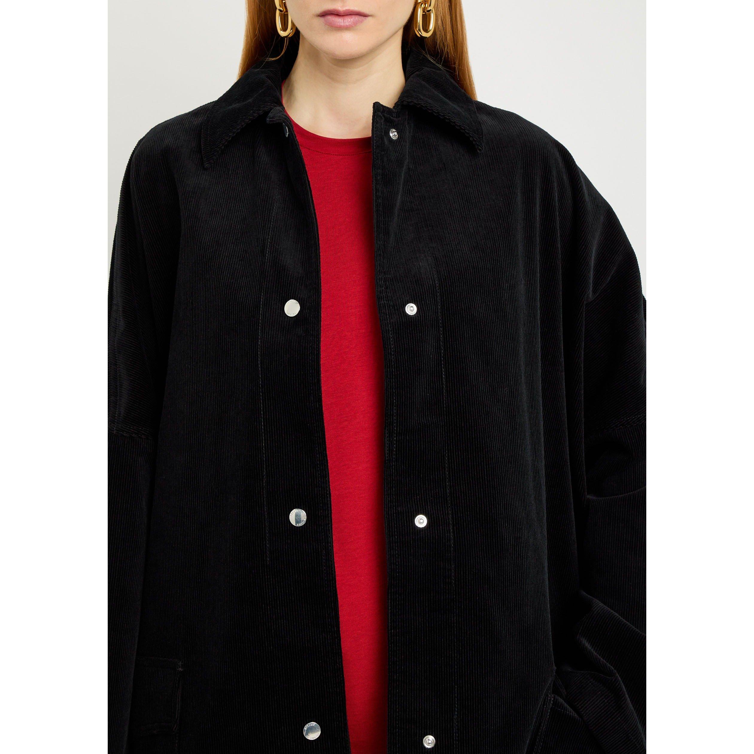 BLACK - Toteme - Women's Cotton Corduroy Overshirt - 4