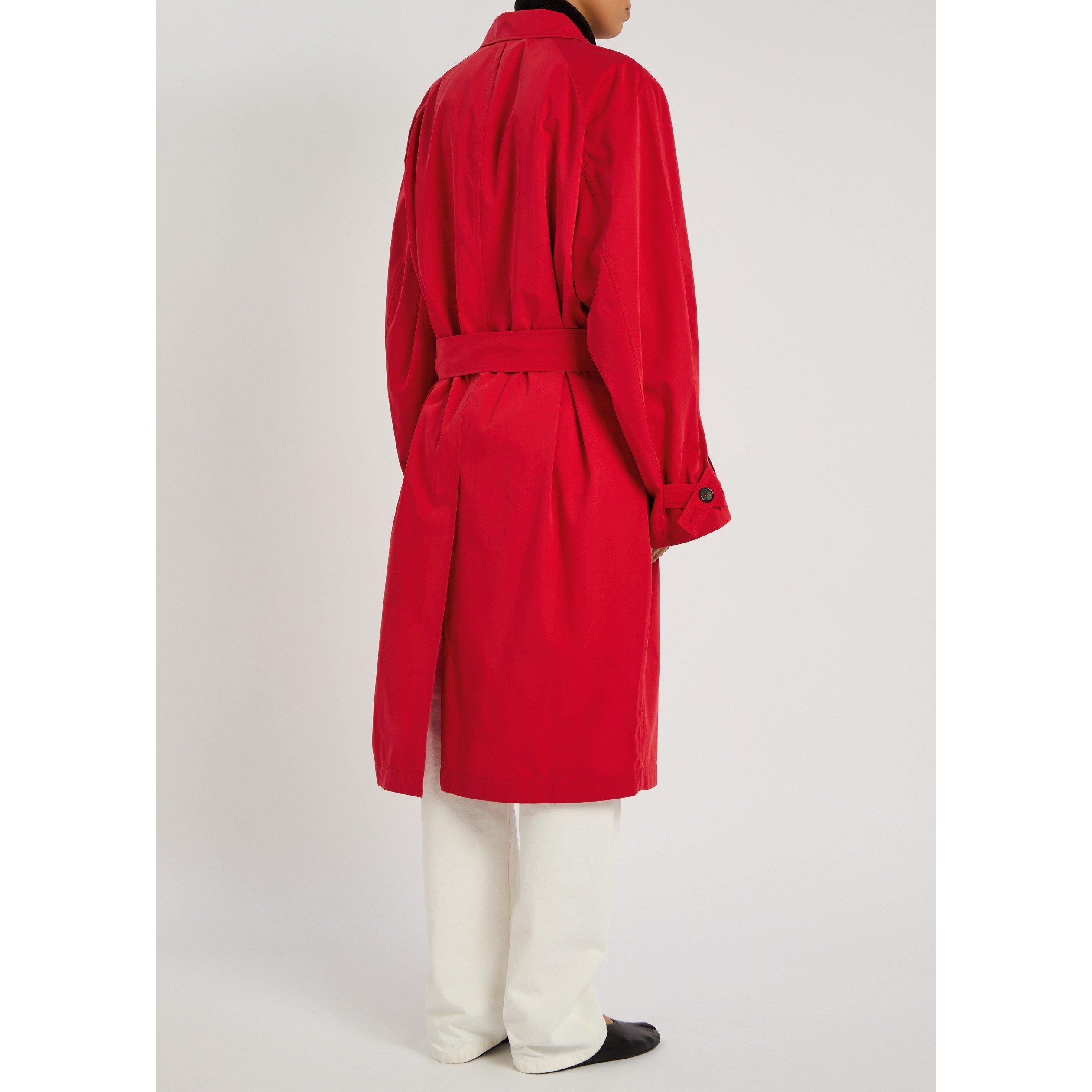 RED - Toteme - Women's Light Spring Cotton Trench Coat - 3