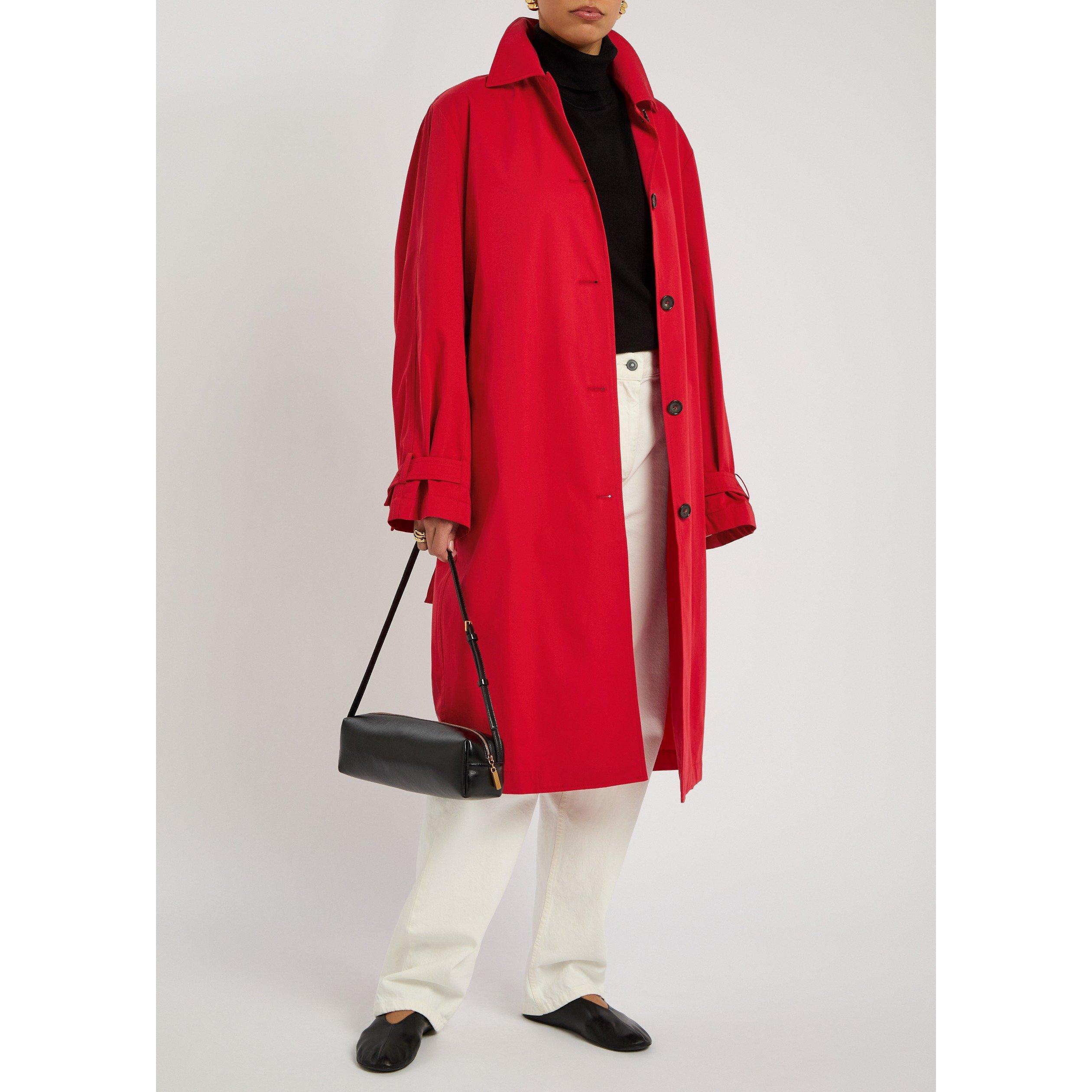 RED - Toteme - Women's Light Spring Cotton Trench Coat - 5