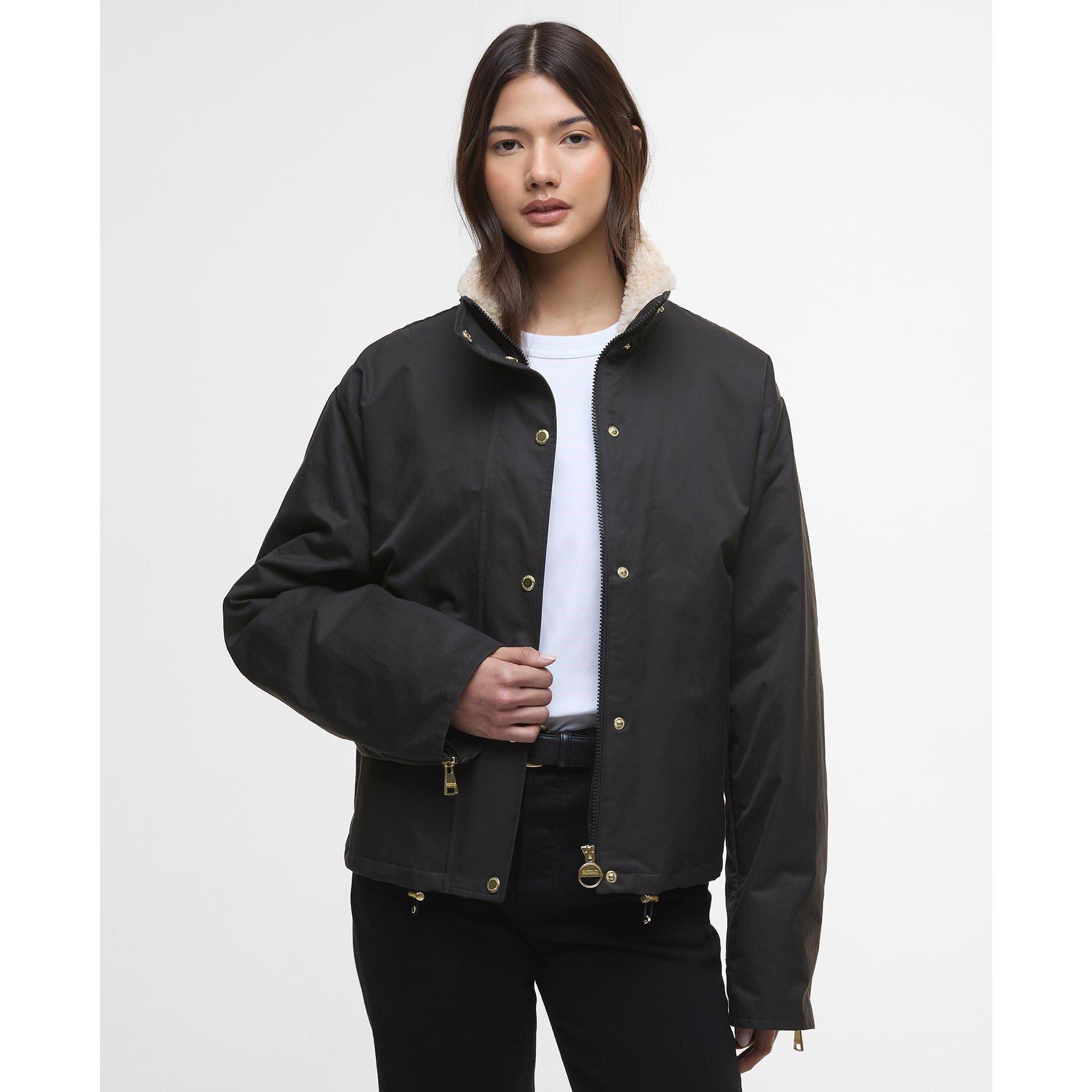 Black - Barbour International - Women's Luanda 3-in-1 Showerproof Long Sleeve Rain Anorak - 2