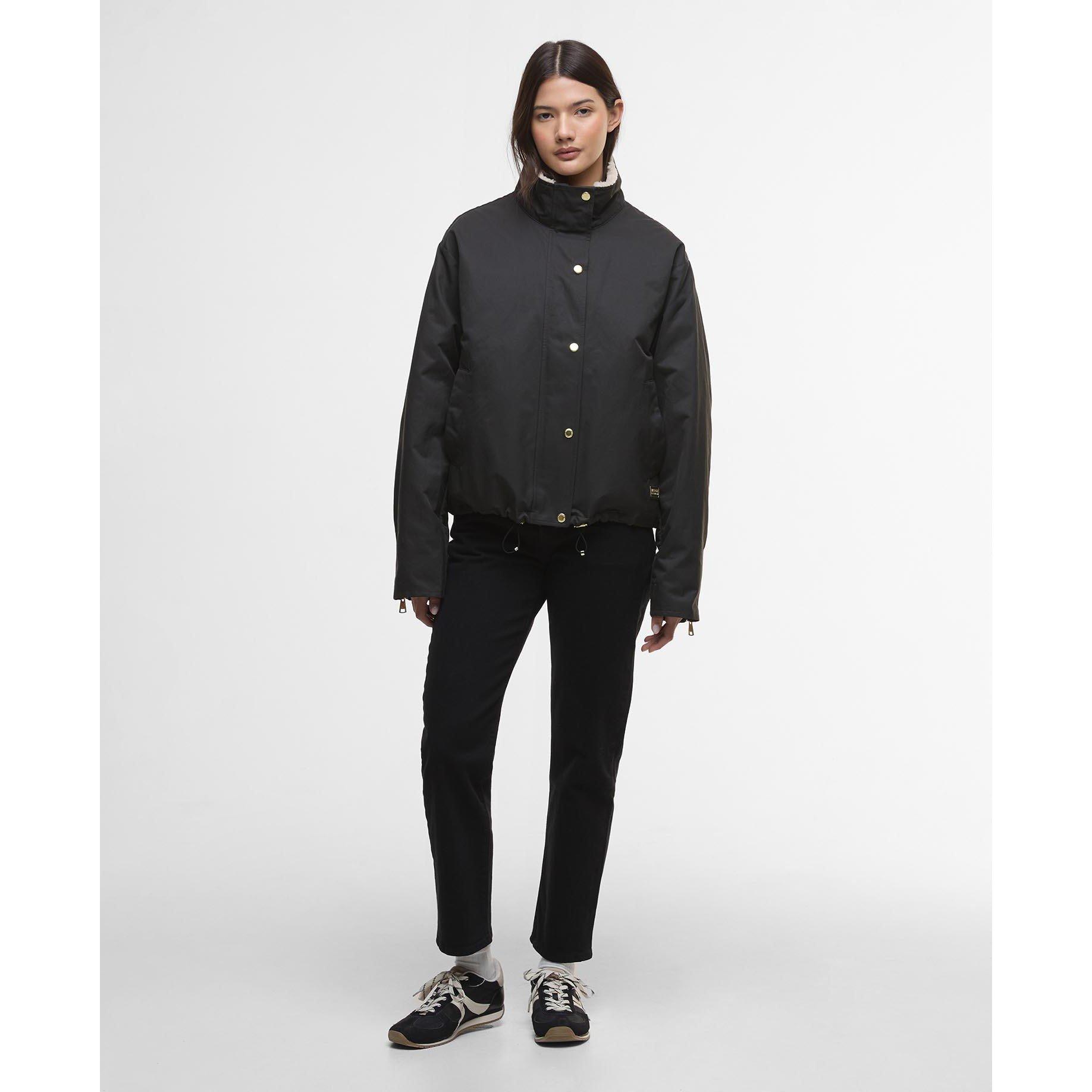 Black - Barbour International - Women's Luanda 3-in-1 Showerproof Long Sleeve Rain Anorak - 10