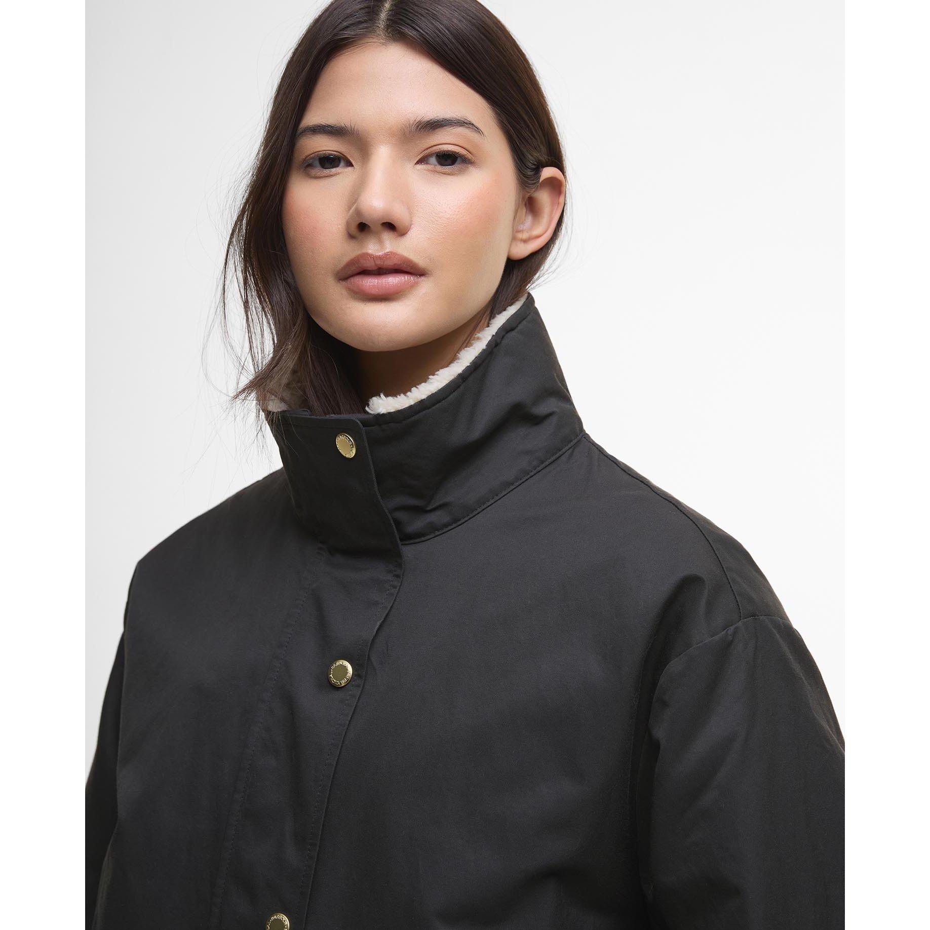 Black - Barbour International - Women's Luanda 3-in-1 Showerproof Long Sleeve Rain Anorak - 4