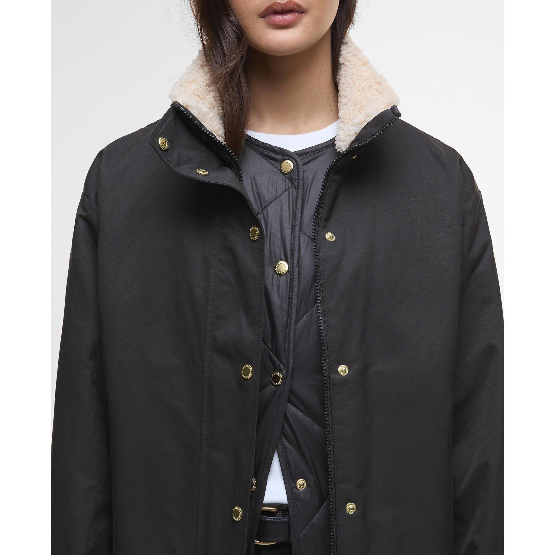 Black - Barbour International - Women's Luanda 3-in-1 Showerproof Long Sleeve Rain Anorak - 7