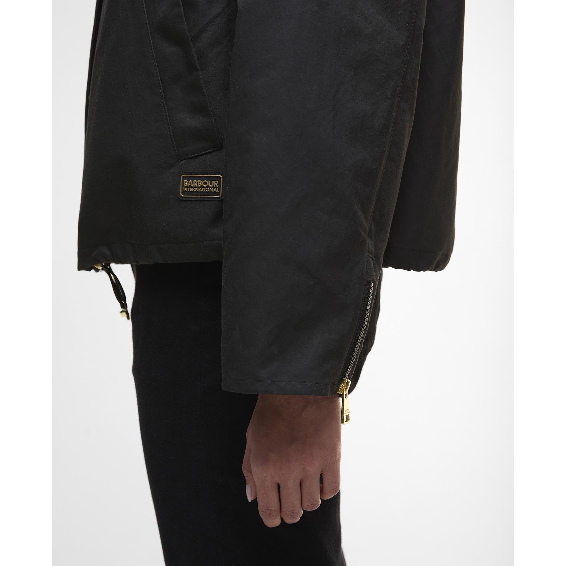 Black - Barbour International - Women's Luanda 3-in-1 Showerproof Long Sleeve Rain Anorak - 8