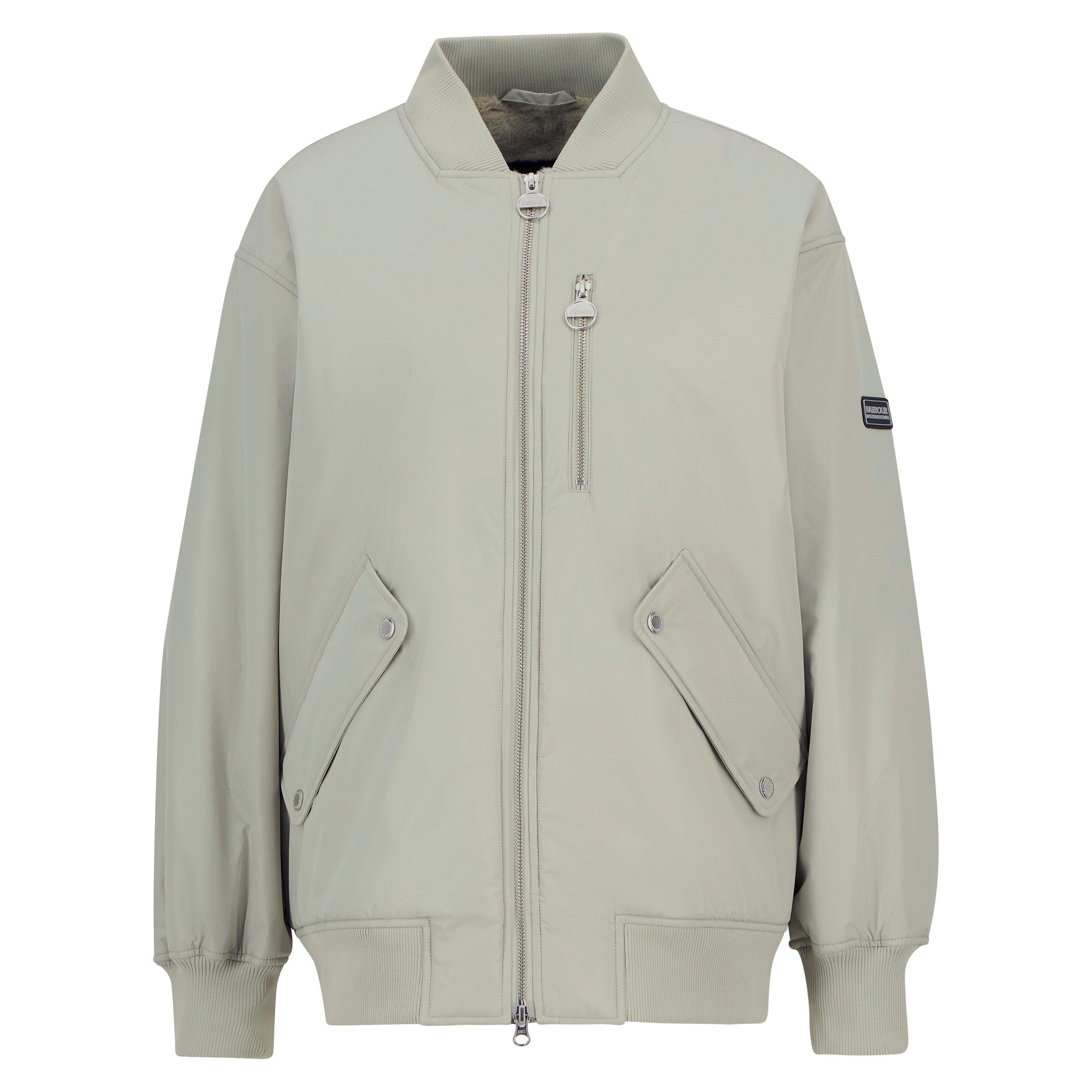 Barbour International Womens Kuala Showerproof Jacket - Glacier Grey - Size 16 (XL)