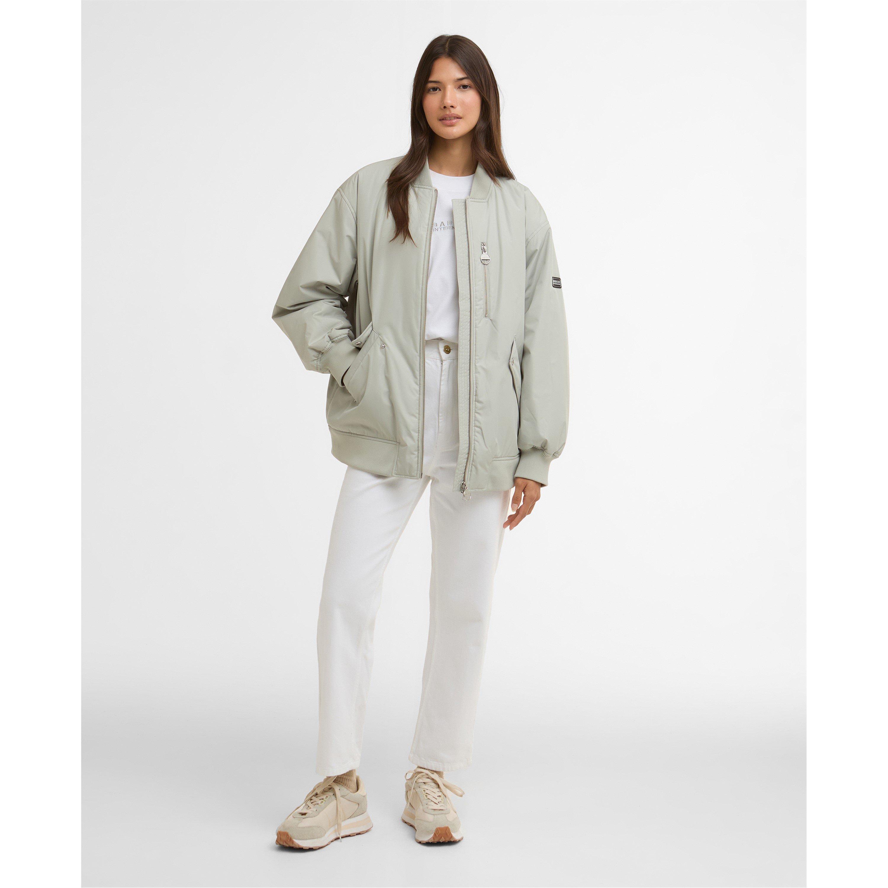 Glacier Grey - Barbour International - Womens Kuala Showerproof Jacket - 7