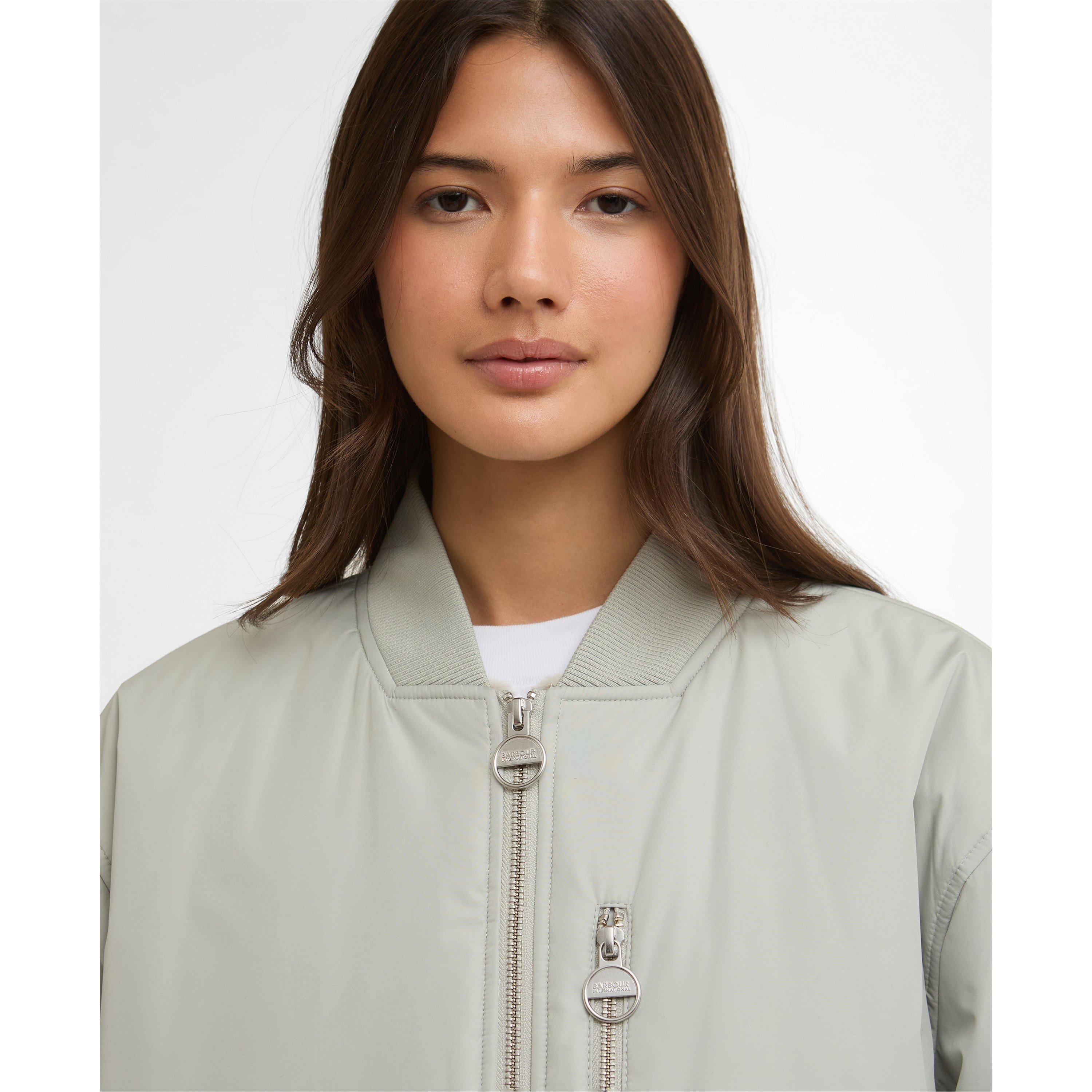 Glacier Grey - Barbour International - Womens Kuala Showerproof Jacket - 4