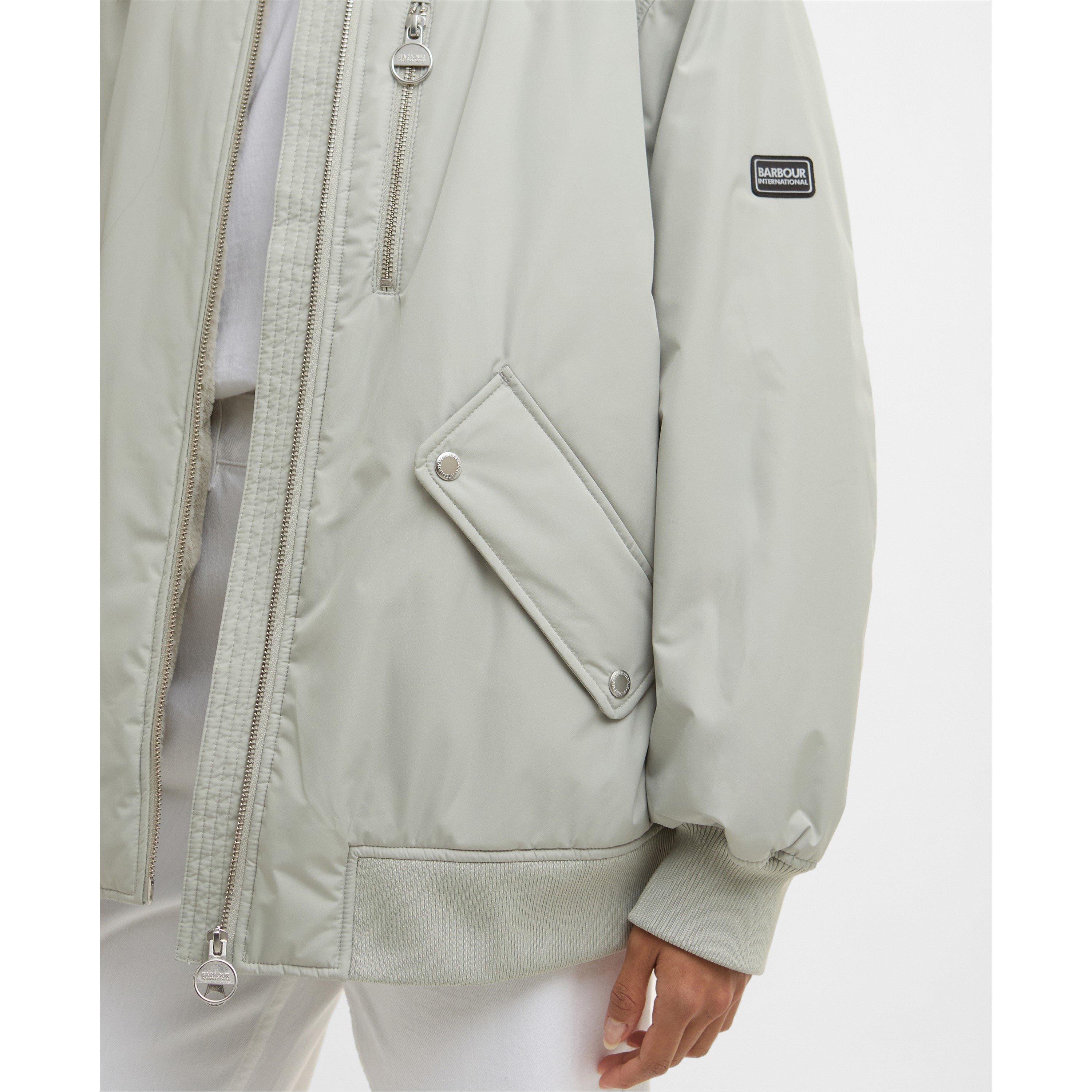 Glacier Grey - Barbour International - Womens Kuala Showerproof Jacket - 5