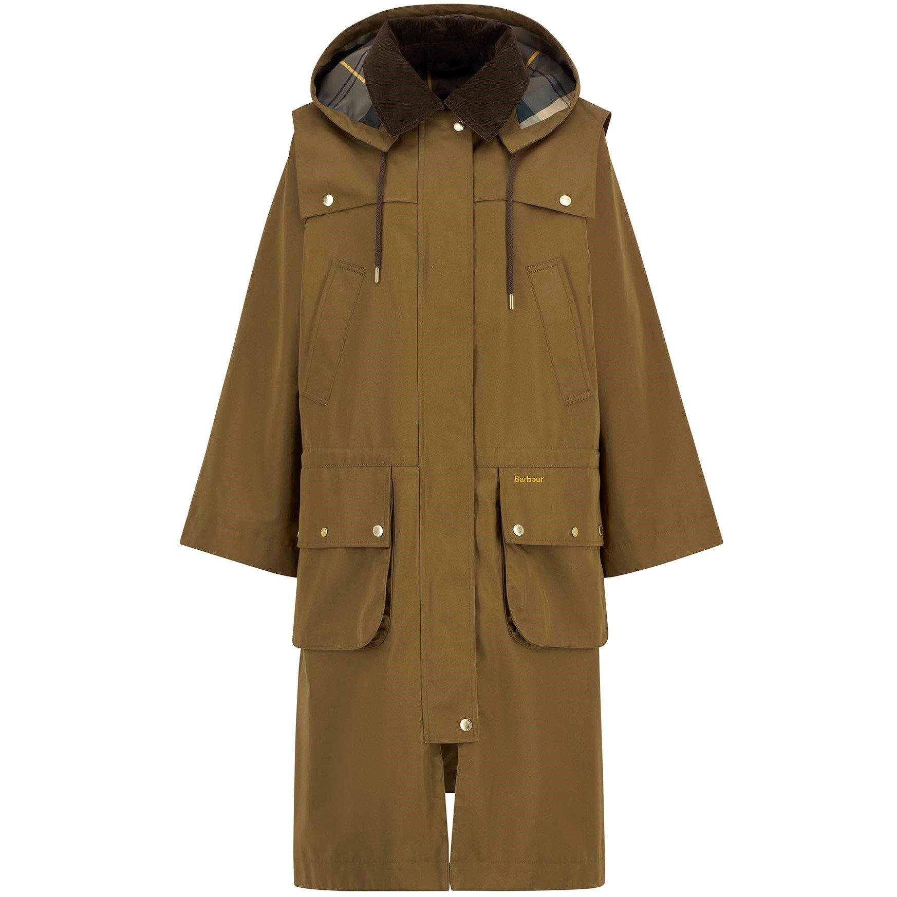 Barbour Womens Bilsdale Showerproof Jacket - Olive/Tartan - Size 16 (XL)