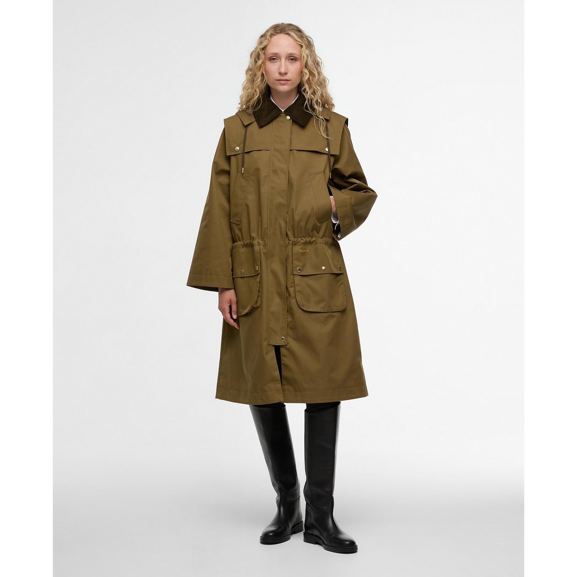 Olive/Tartan - Barbour - Womens Bilsdale Showerproof Jacket - 2