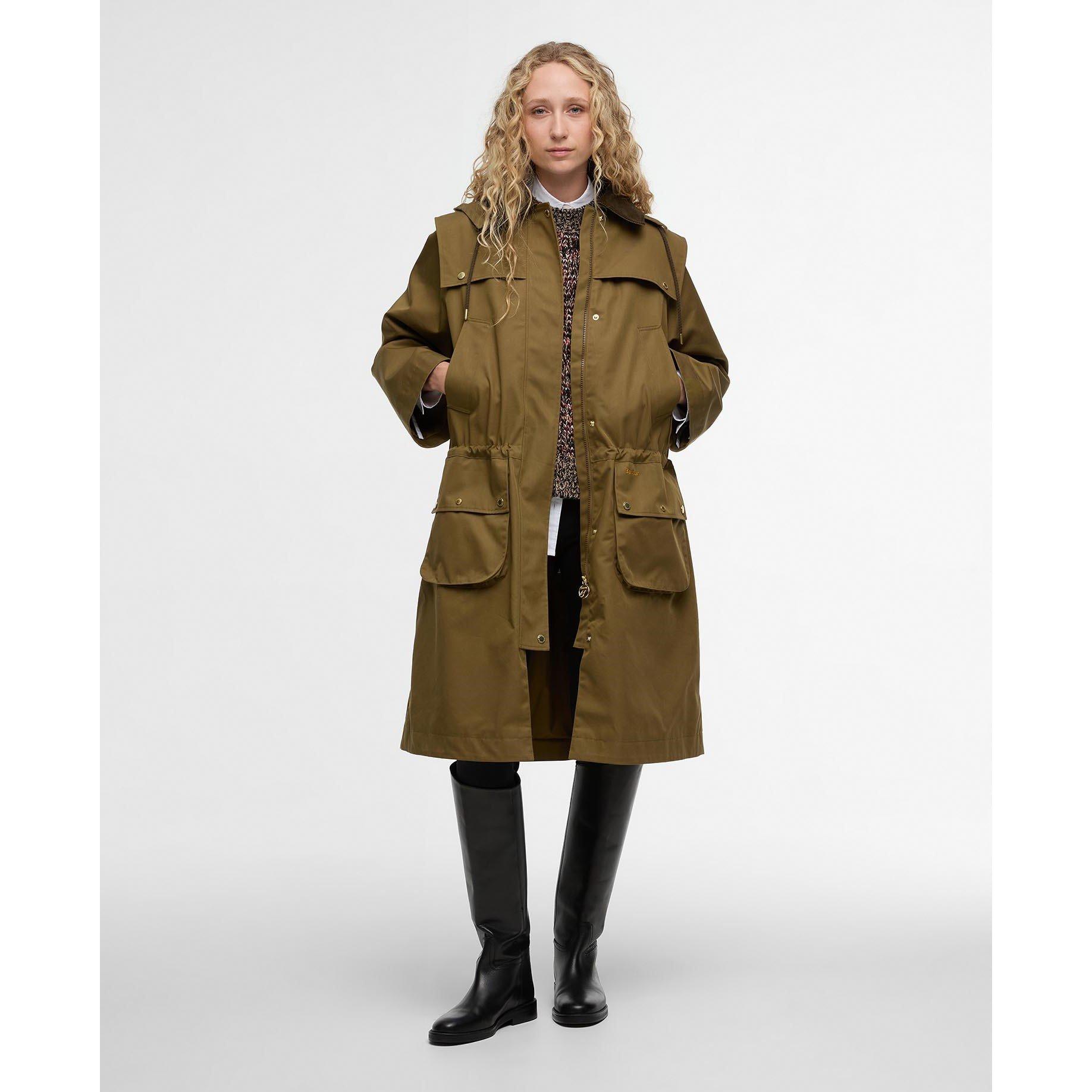 Olive/Tartan - Barbour - Womens Bilsdale Showerproof Jacket - 7
