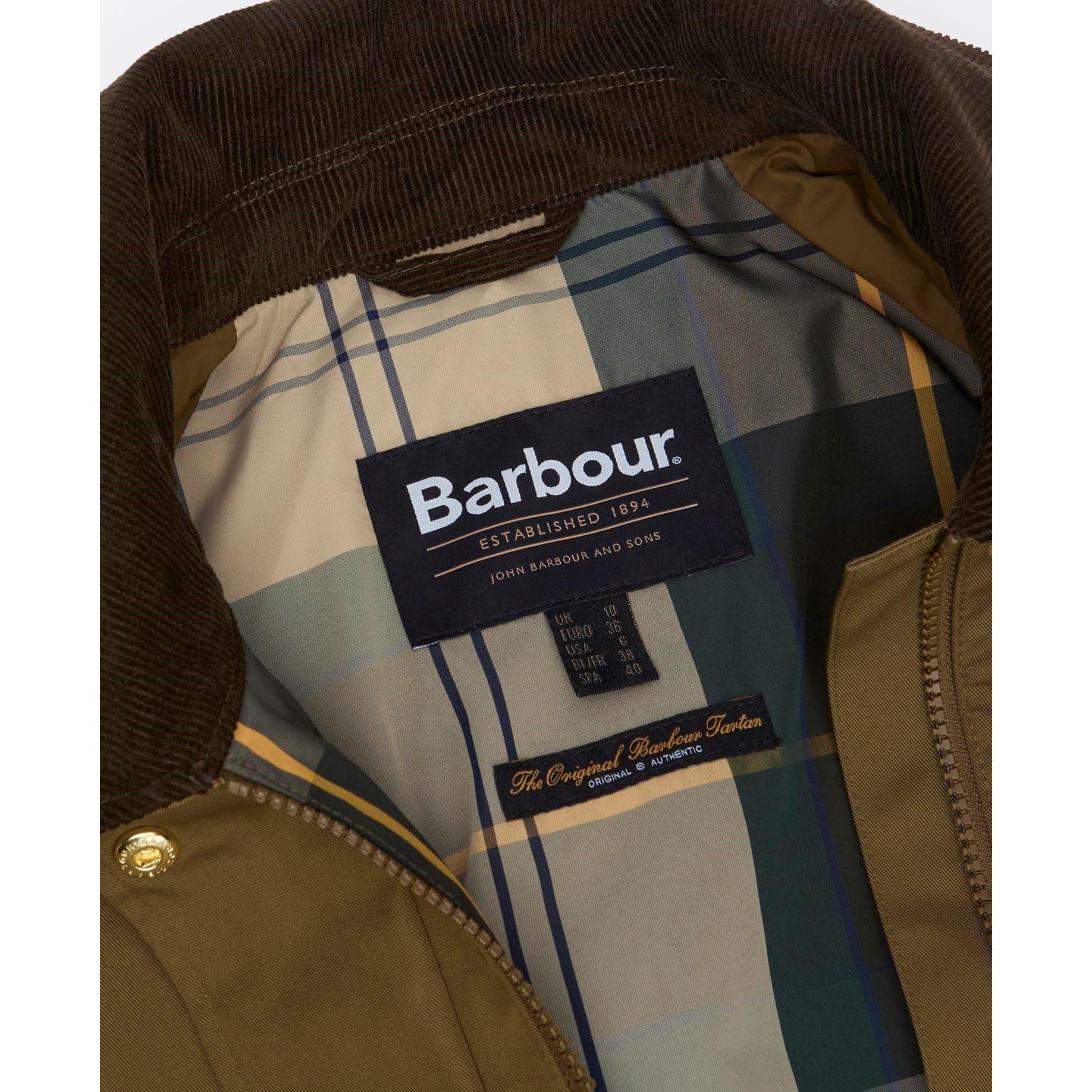 Olive/Tartan - Barbour - Womens Bilsdale Showerproof Jacket - 6