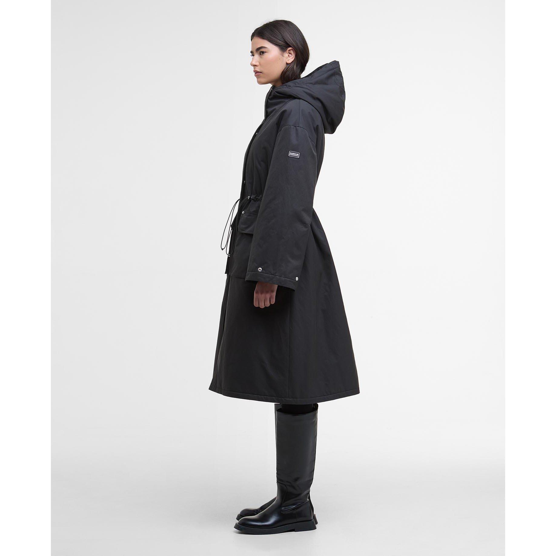 Crna - Barbour International - Women's Gabriella Showerproof Long Sleeve Rain Anorak - 8