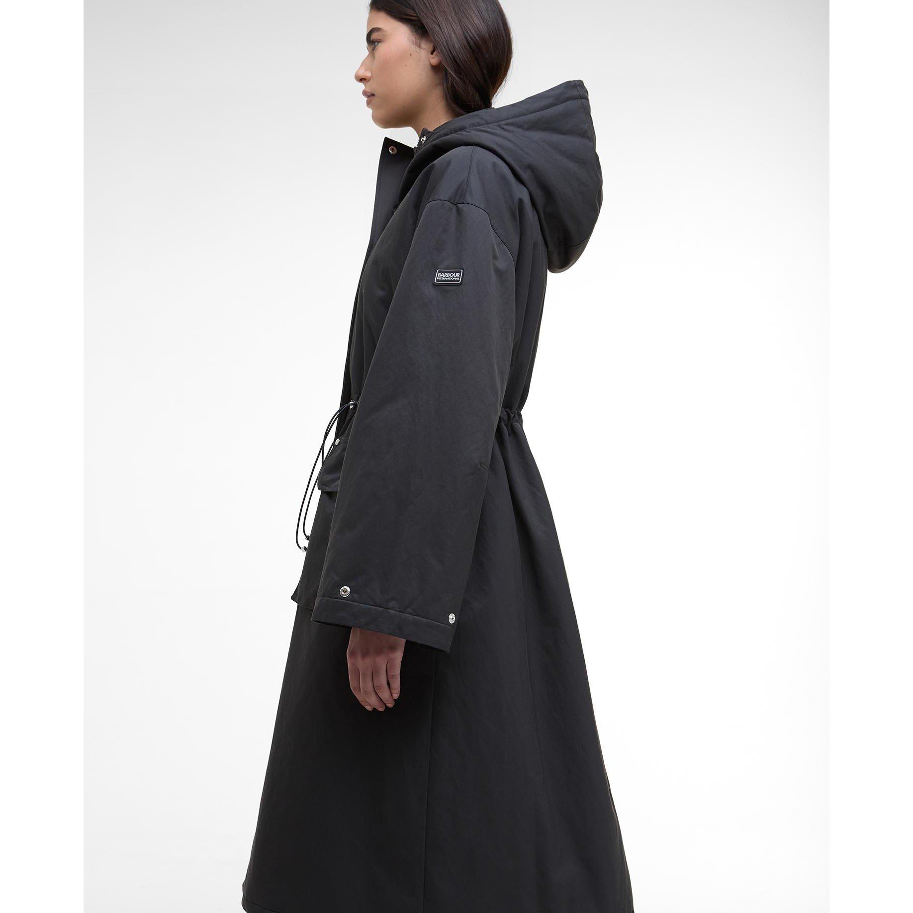 Crna - Barbour International - Women's Gabriella Showerproof Long Sleeve Rain Anorak - 5