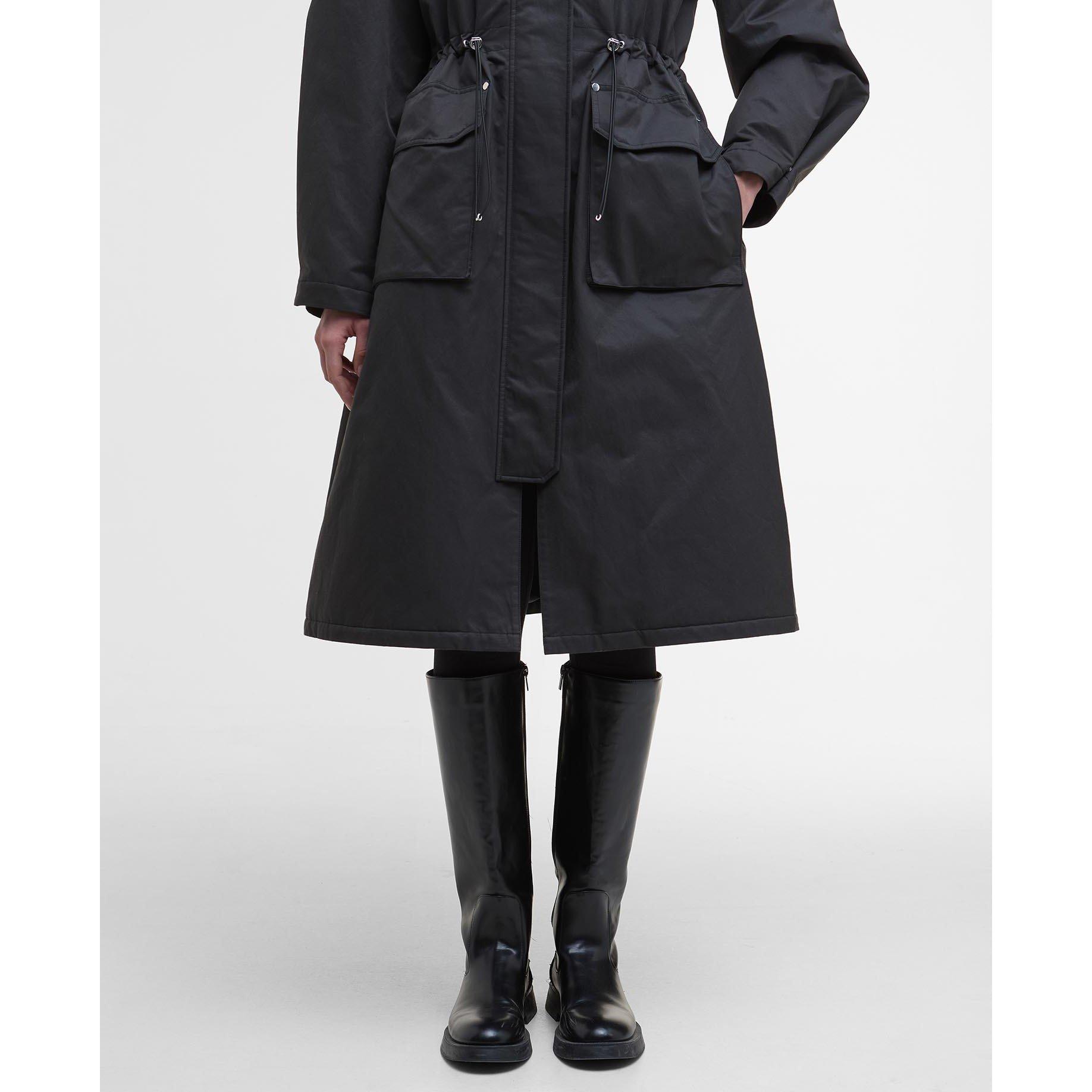 Crna - Barbour International - Women's Gabriella Showerproof Long Sleeve Rain Anorak - 6