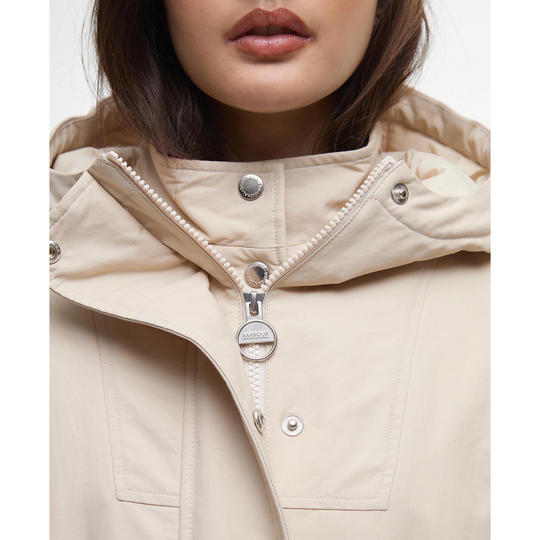Jasmine - Barbour International - Women's Gabriella Showerproof Long Sleeve Rain Anorak - 6