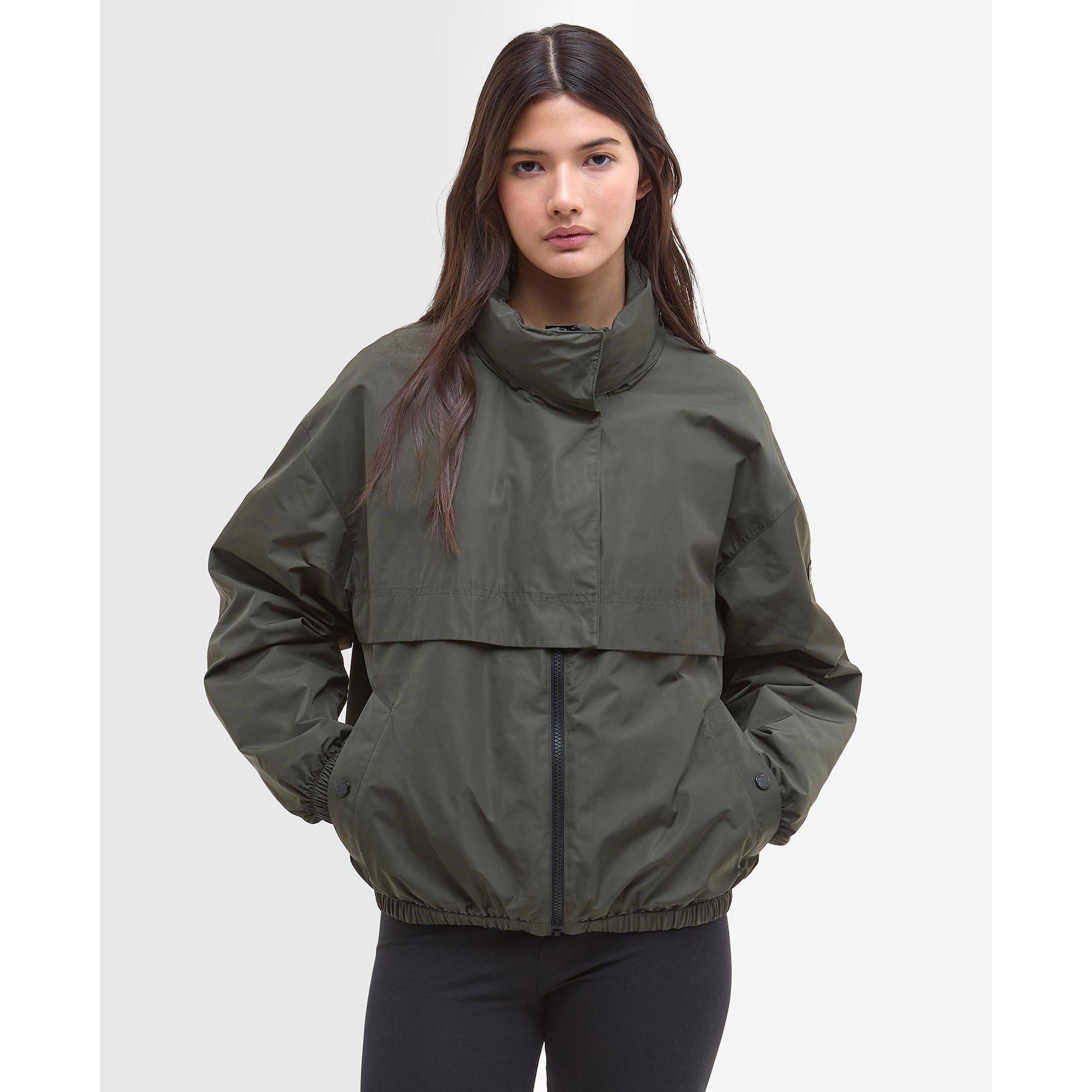 Envy - Barbour International - Women's Lolita Showerproof Long Sleeve Concealed Hood Rain Anorak - 2