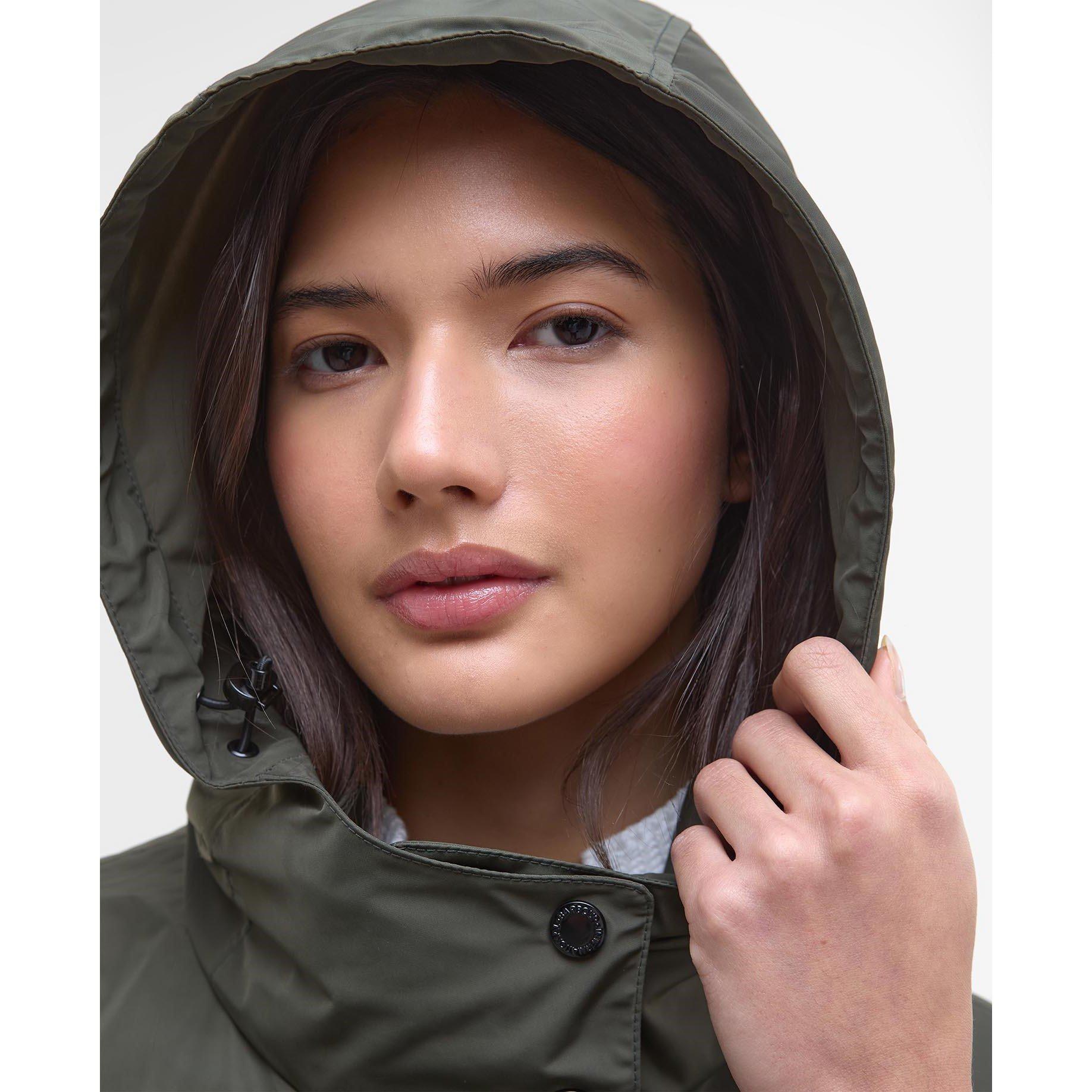 Envy - Barbour International - Women's Lolita Showerproof Long Sleeve Concealed Hood Rain Anorak - 4