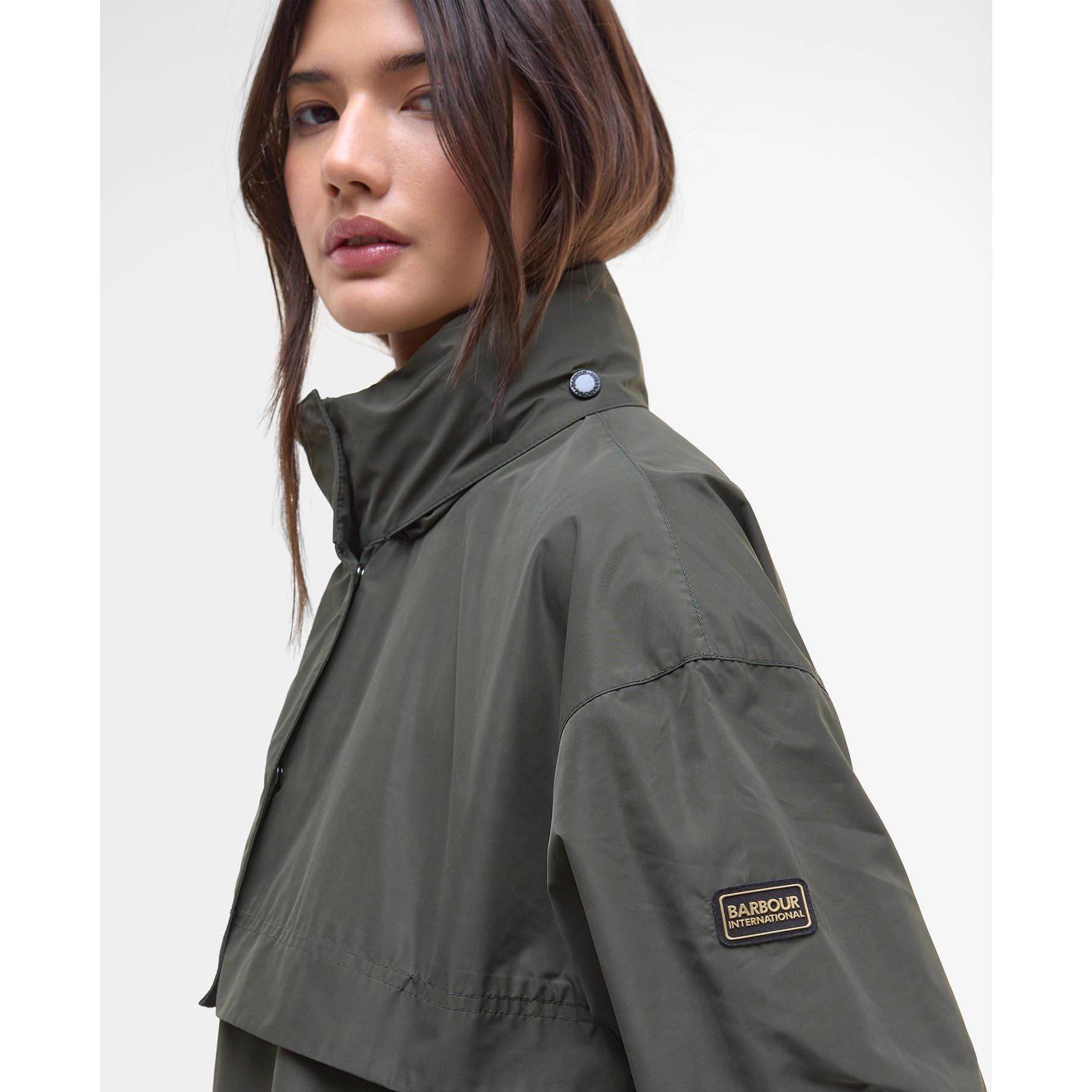 Envy - Barbour International - Women's Lolita Showerproof Long Sleeve Concealed Hood Rain Anorak - 5