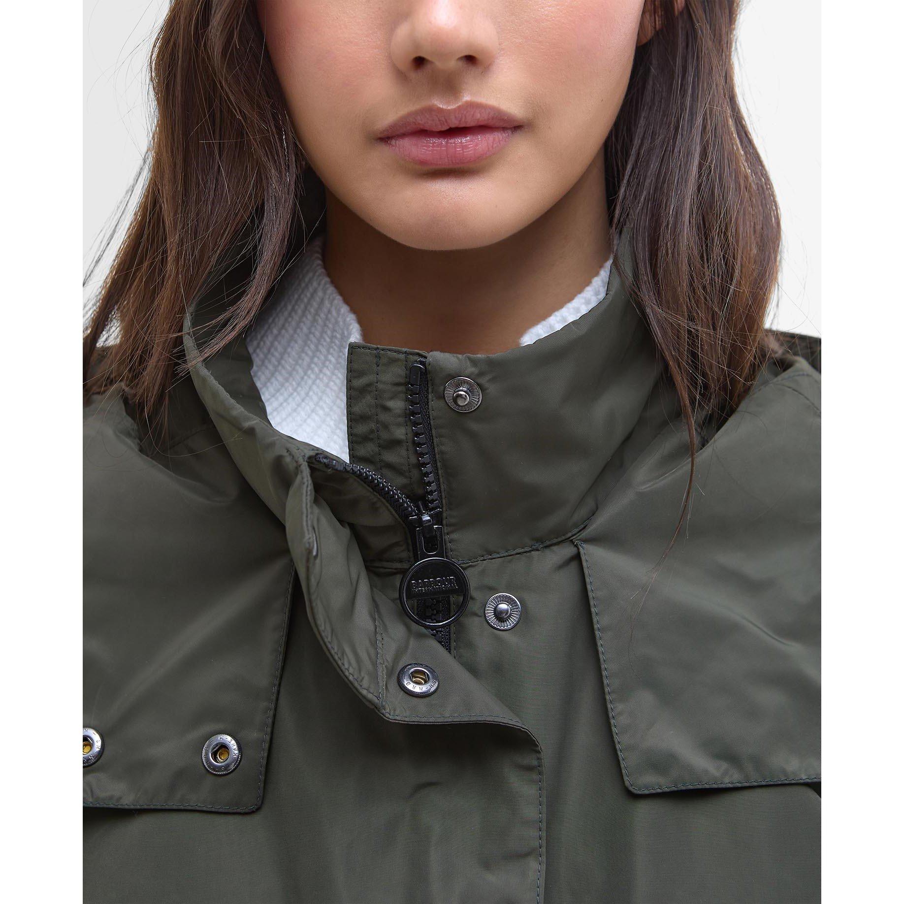 Envy - Barbour International - Women's Lolita Showerproof Long Sleeve Concealed Hood Rain Anorak - 6