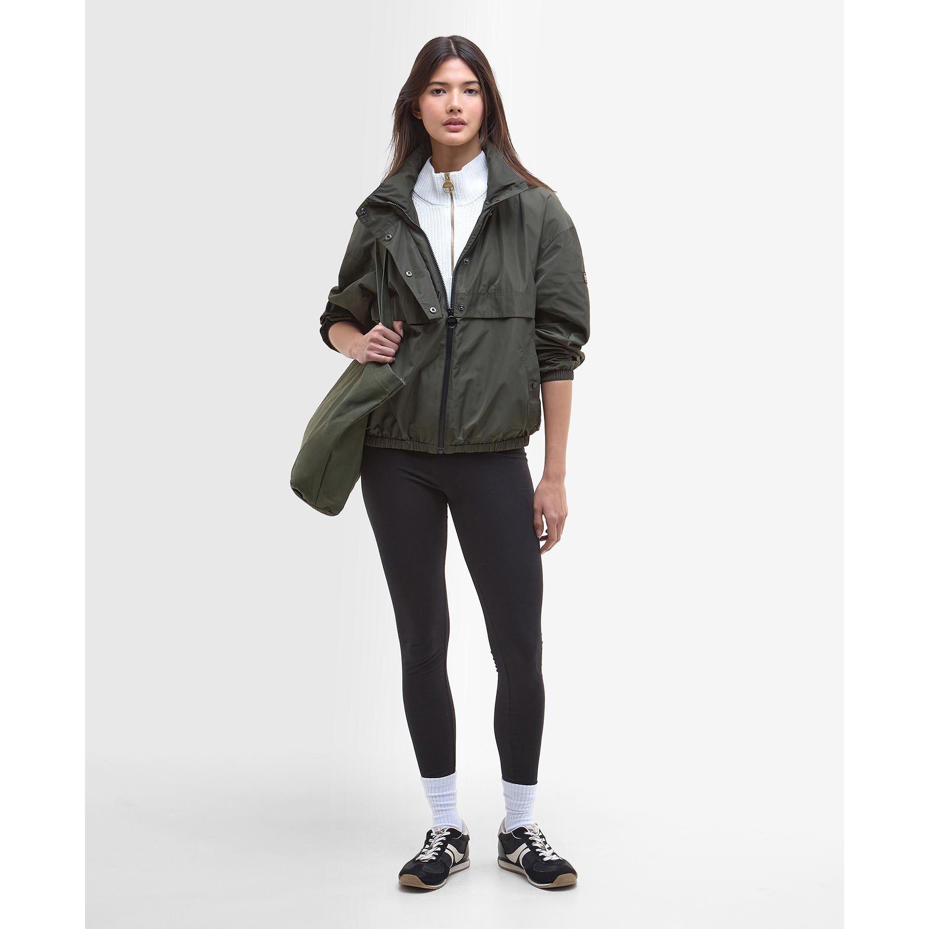 Envy - Barbour International - Women's Lolita Showerproof Long Sleeve Concealed Hood Rain Anorak - 7