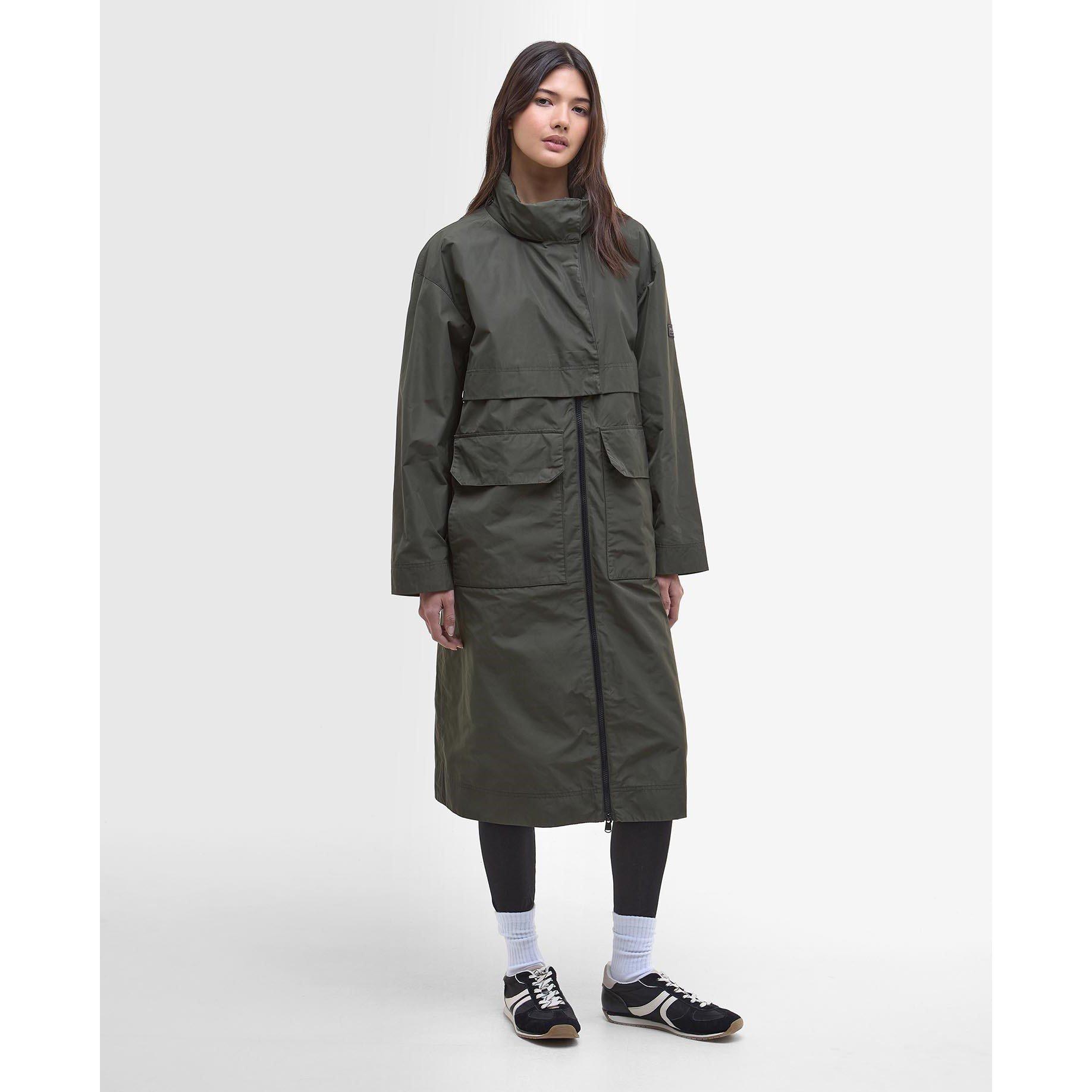 Envy - Barbour International - Women's Roxanna Showerproof Concealed Hood Long Sleeve Rain Anorak - 2