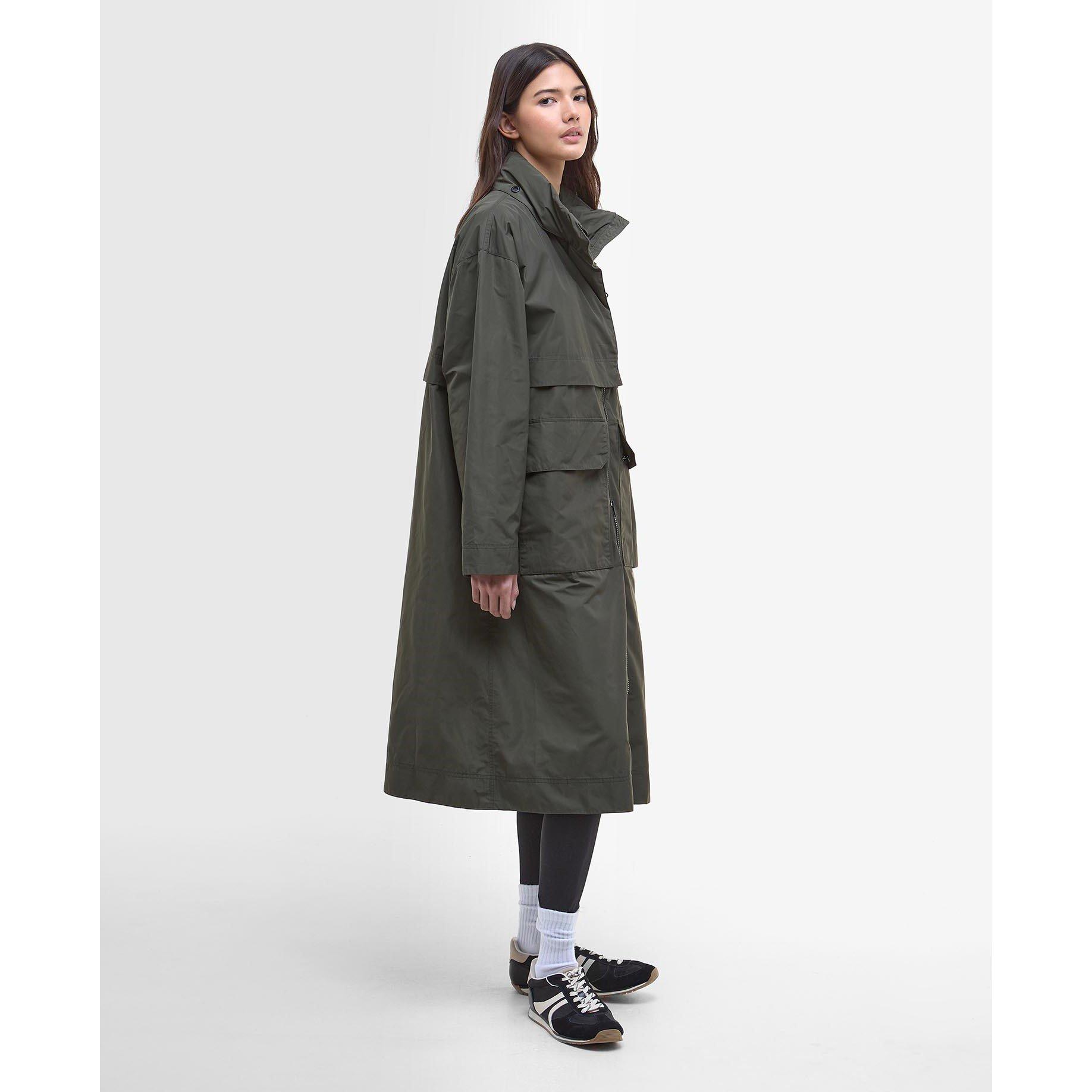 Envy - Barbour International - Women's Roxanna Showerproof Concealed Hood Long Sleeve Rain Anorak - 4