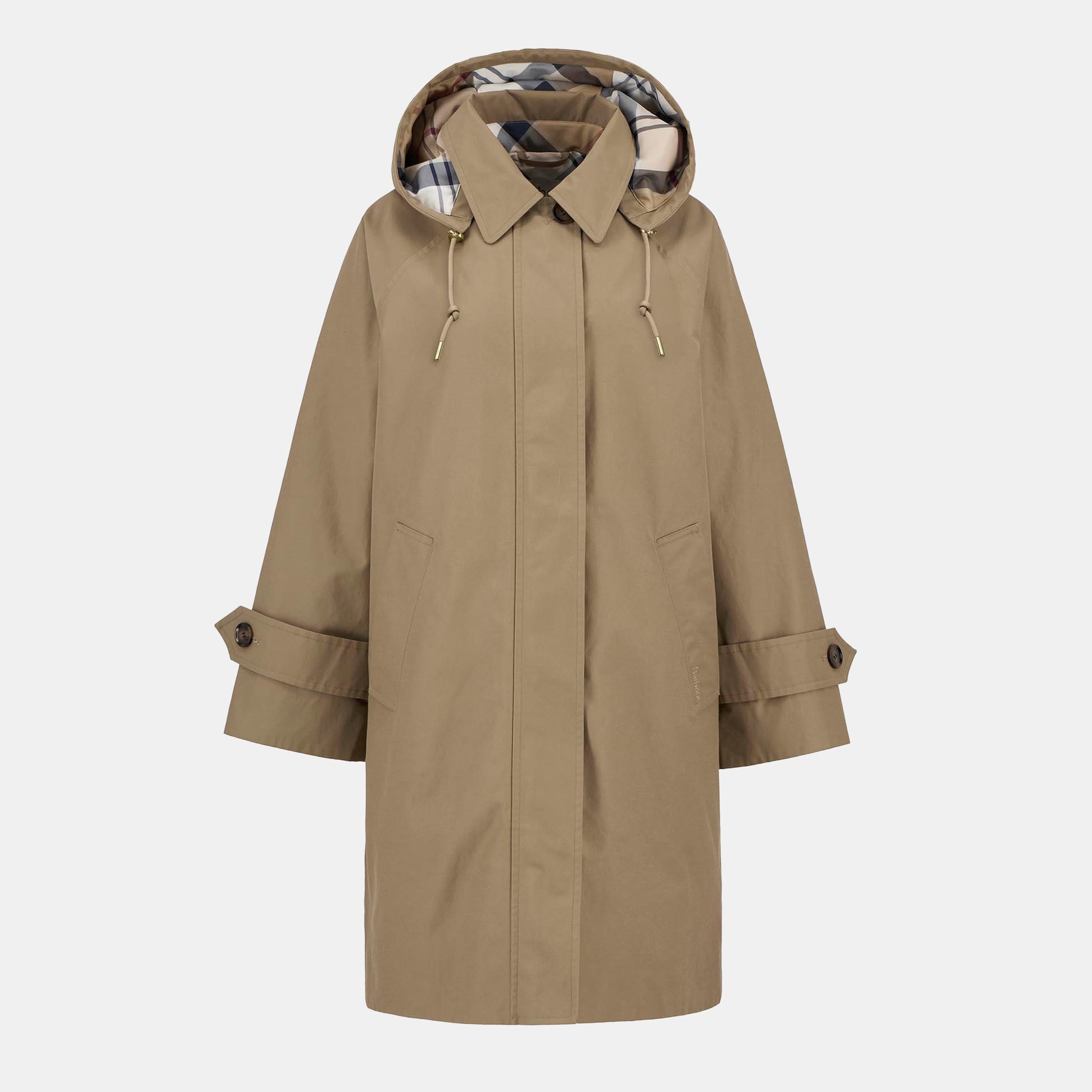 Brown/Tartan - Barbour - Women's Sadie Waterproof Long Sleeve Rain Anorak - 1