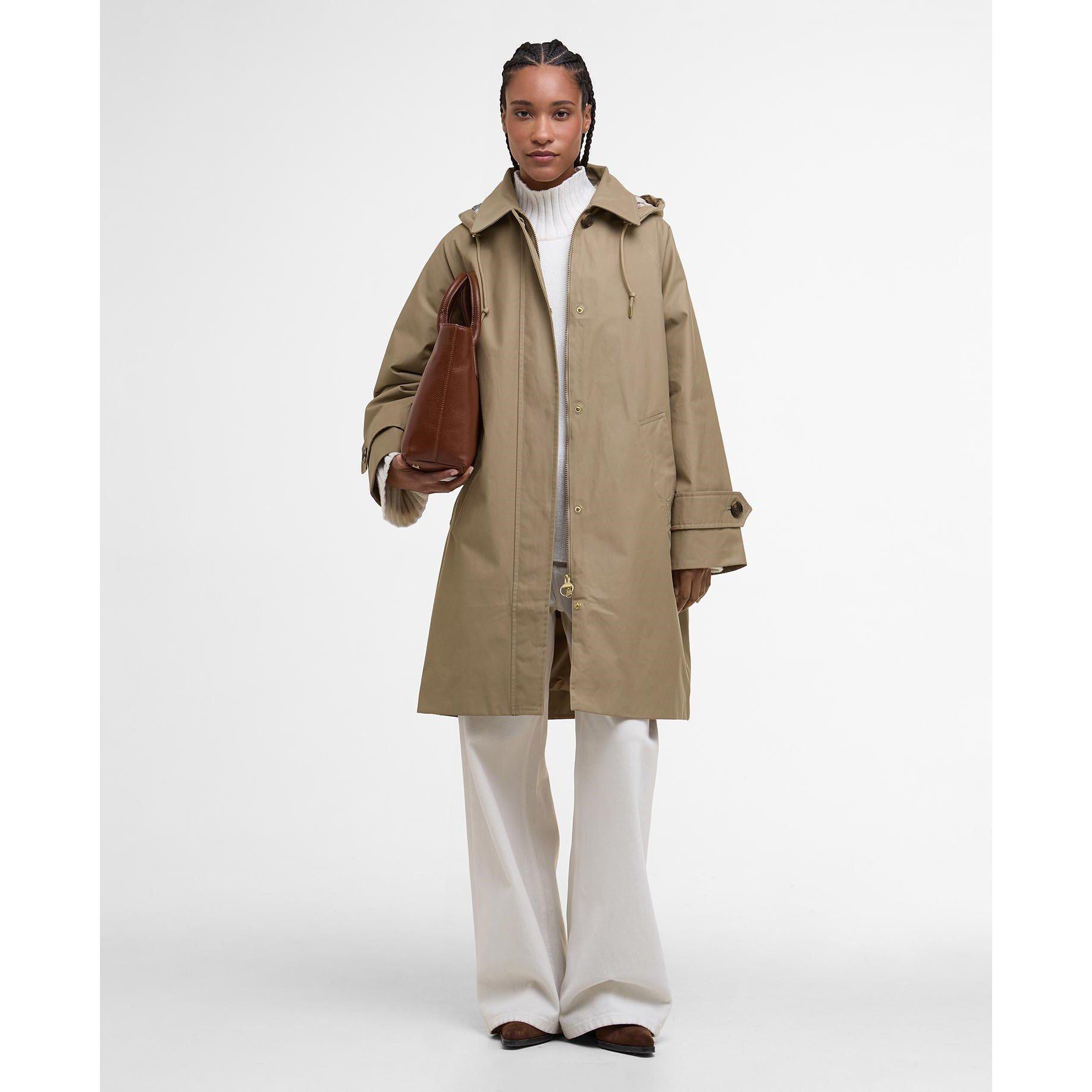 Brown/Tartan - Barbour - Women's Sadie Waterproof Long Sleeve Rain Anorak - 7