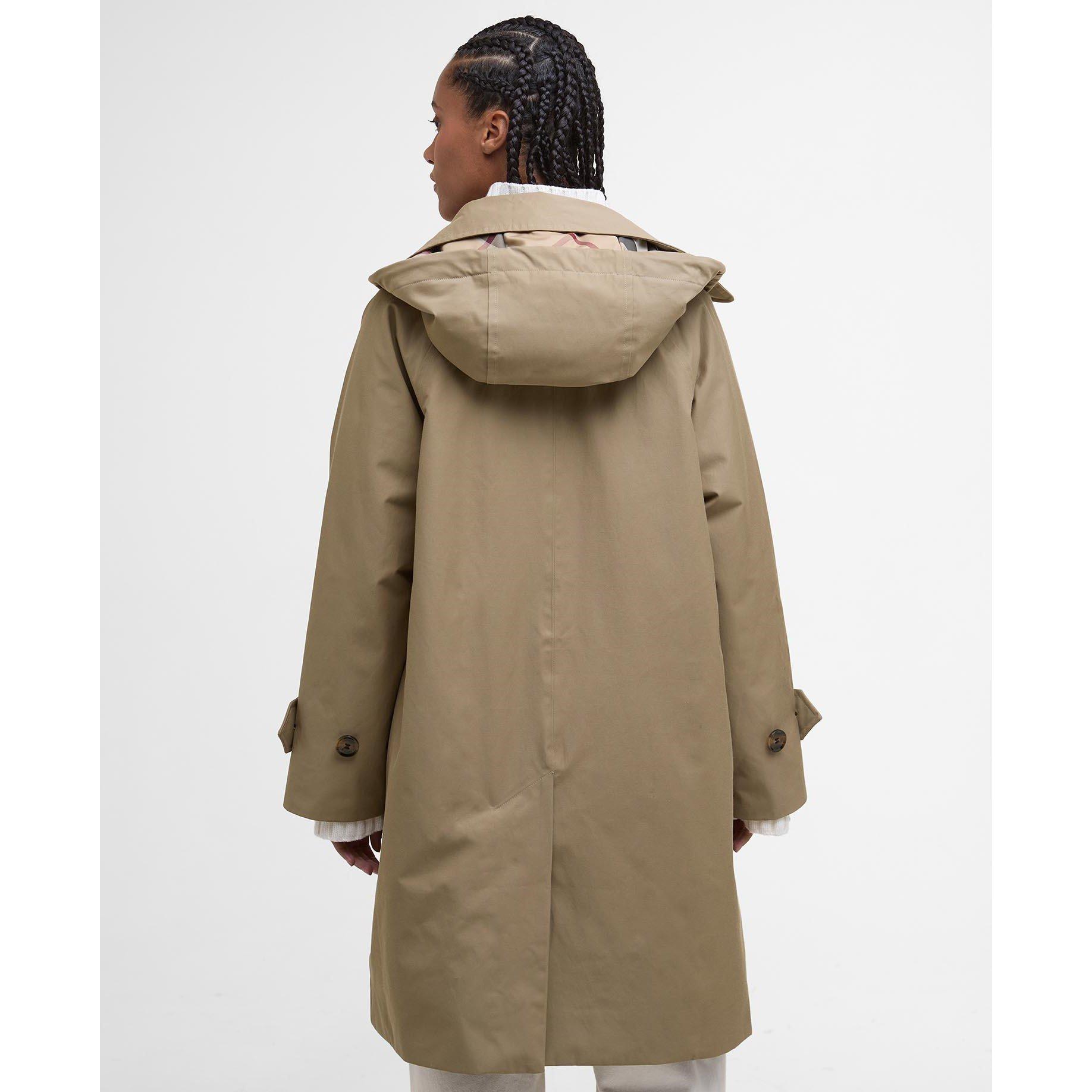 Brown/Tartan - Barbour - Women's Sadie Waterproof Long Sleeve Rain Anorak - 3