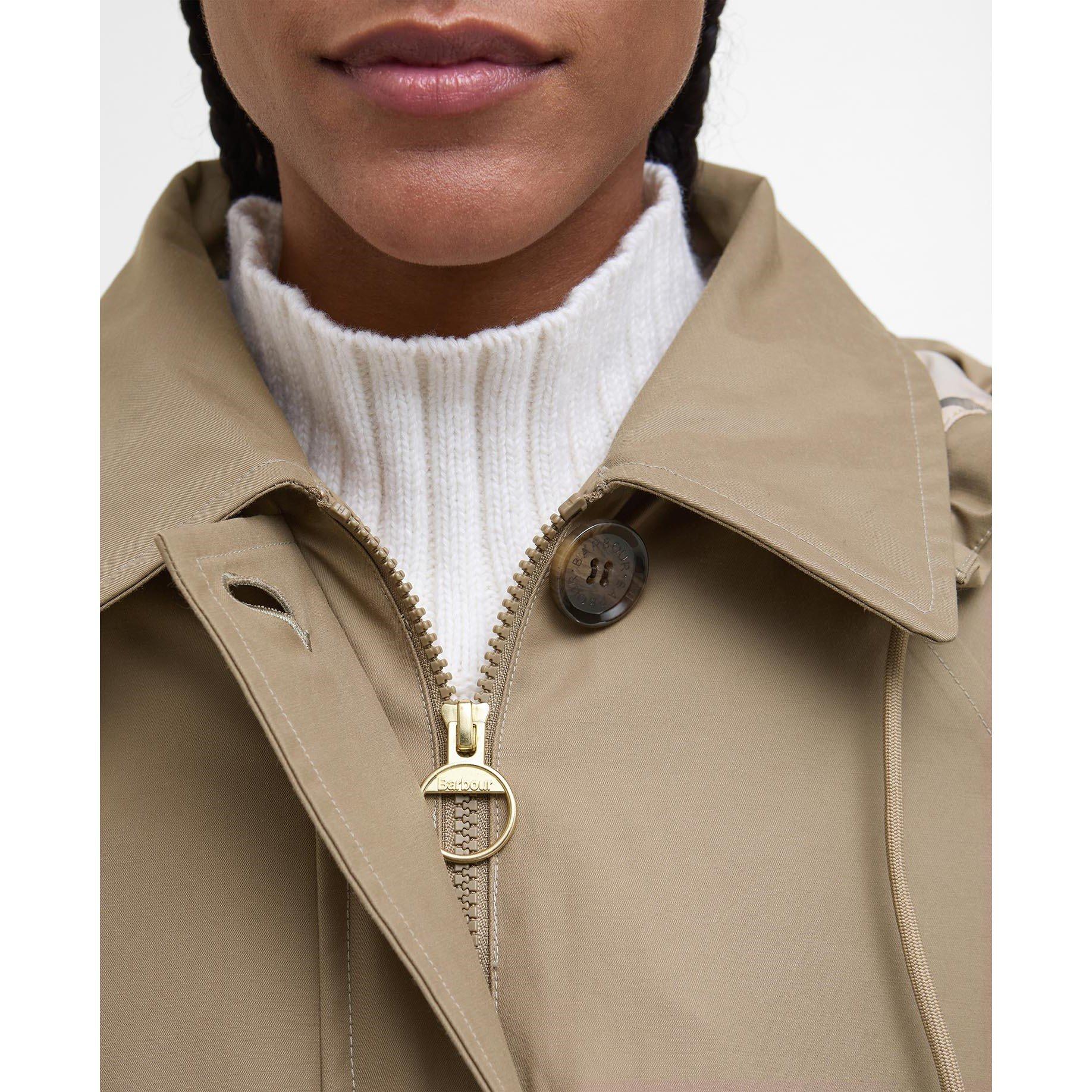 Brown/Tartan - Barbour - Women's Sadie Waterproof Long Sleeve Rain Anorak - 5