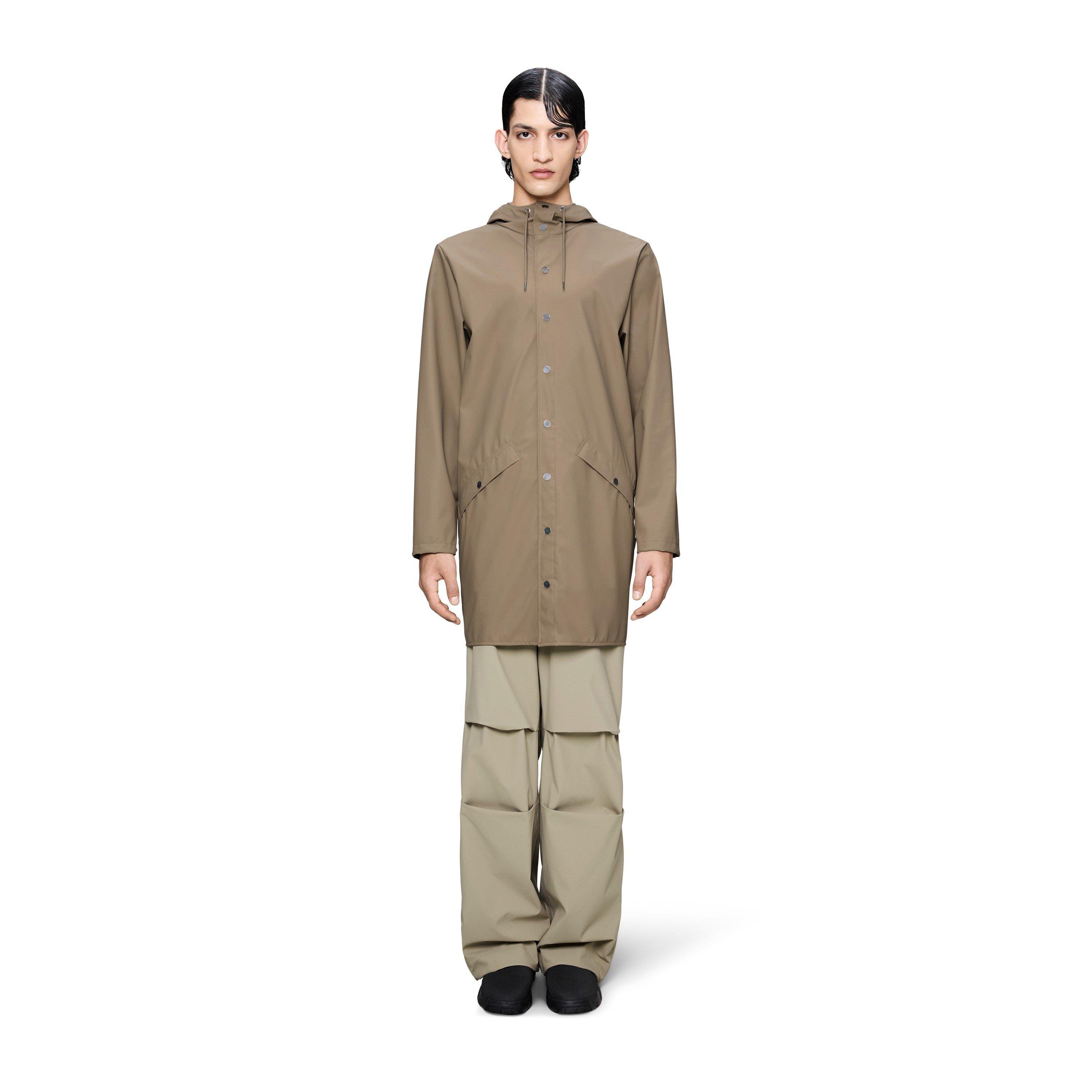 Beige - Rains - Long Waterproof Jacket - 2