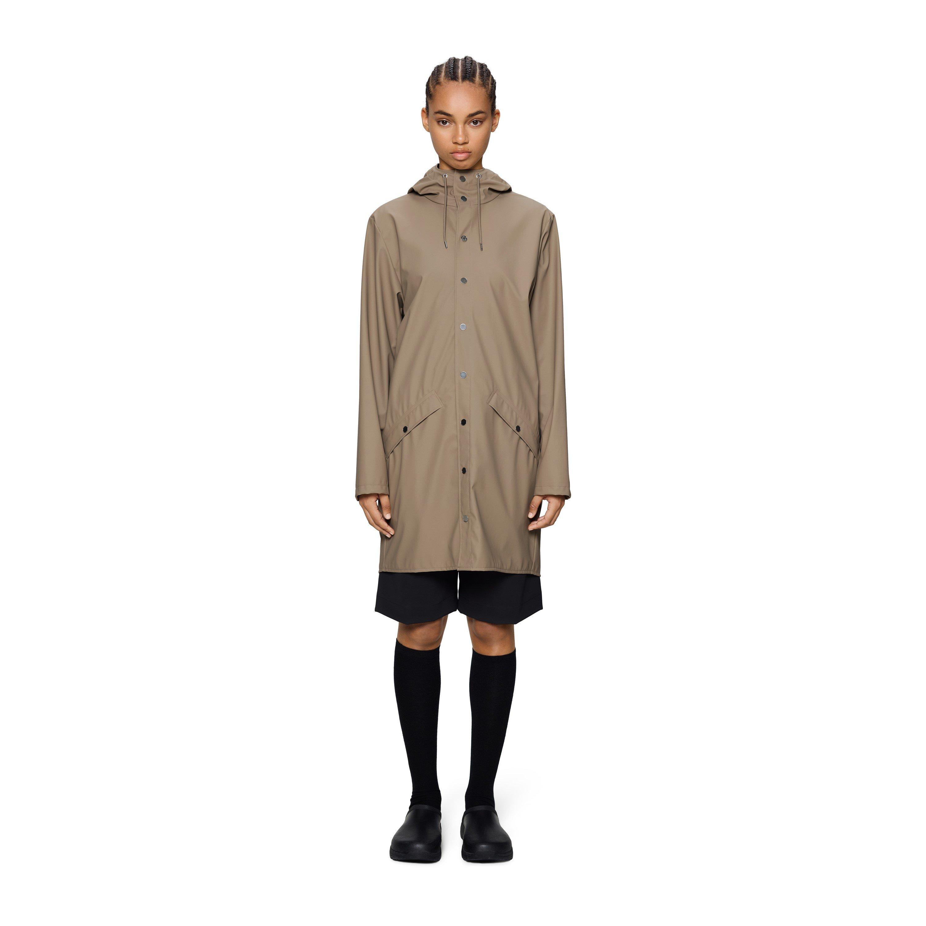 Beige - Rains - Long Waterproof Jacket - 4