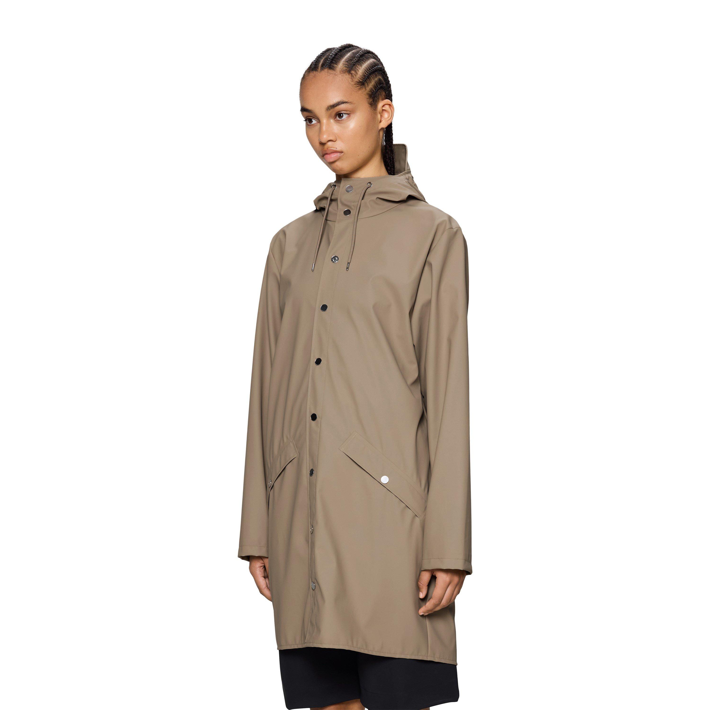 Beige - Rains - Long Waterproof Jacket - 5